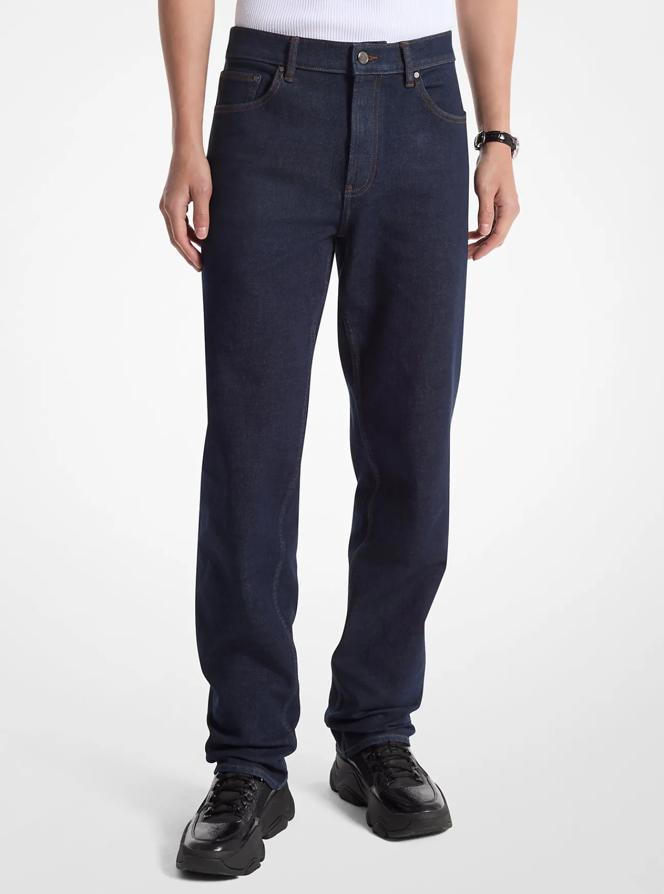 Michael Kors Jeans Finn van stretchdenim met rechte pijpen SPOELING Best