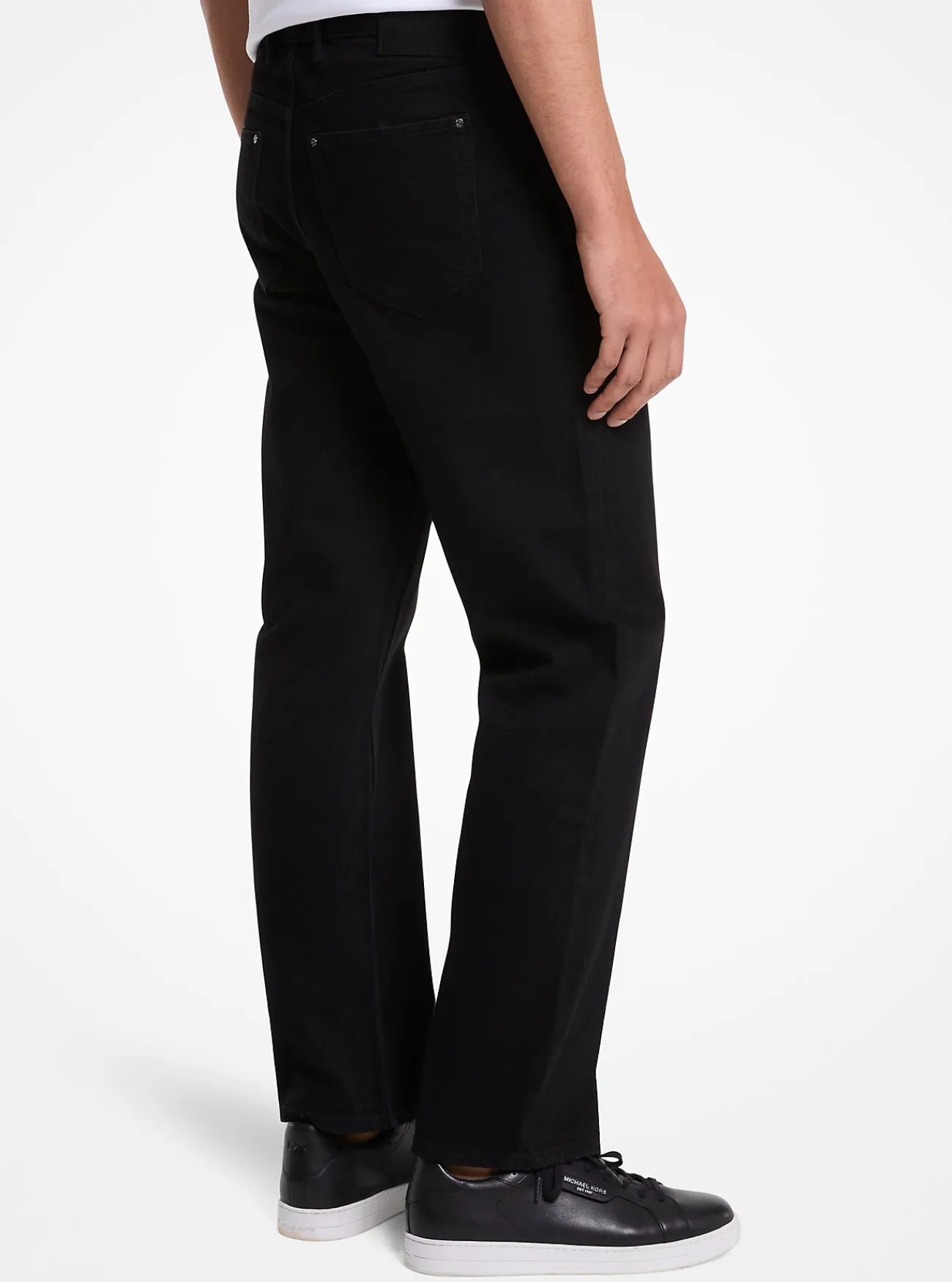 Michael Kors Jeans Finn van stretchdenim met rechte pijpen ZWART Hot