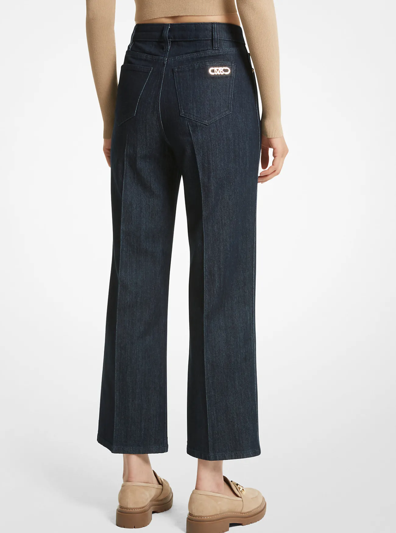 Michael Kors Jeans met wijduitlopende pijpen, stretch en korte pasvorm SPOELING Fashion