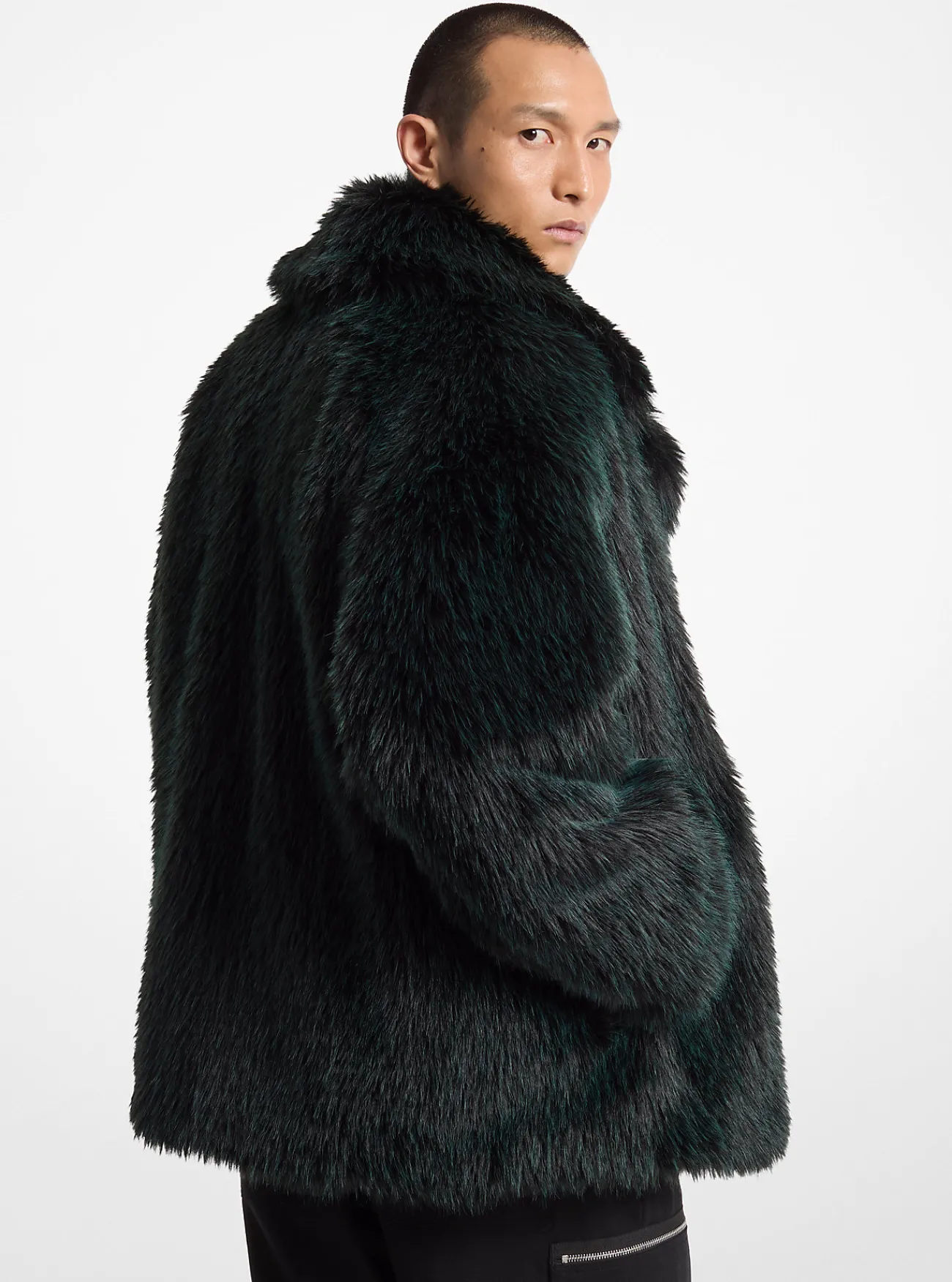 Michael Kors Jekker van imitatiebont DONKERSMARAGDGROEN New