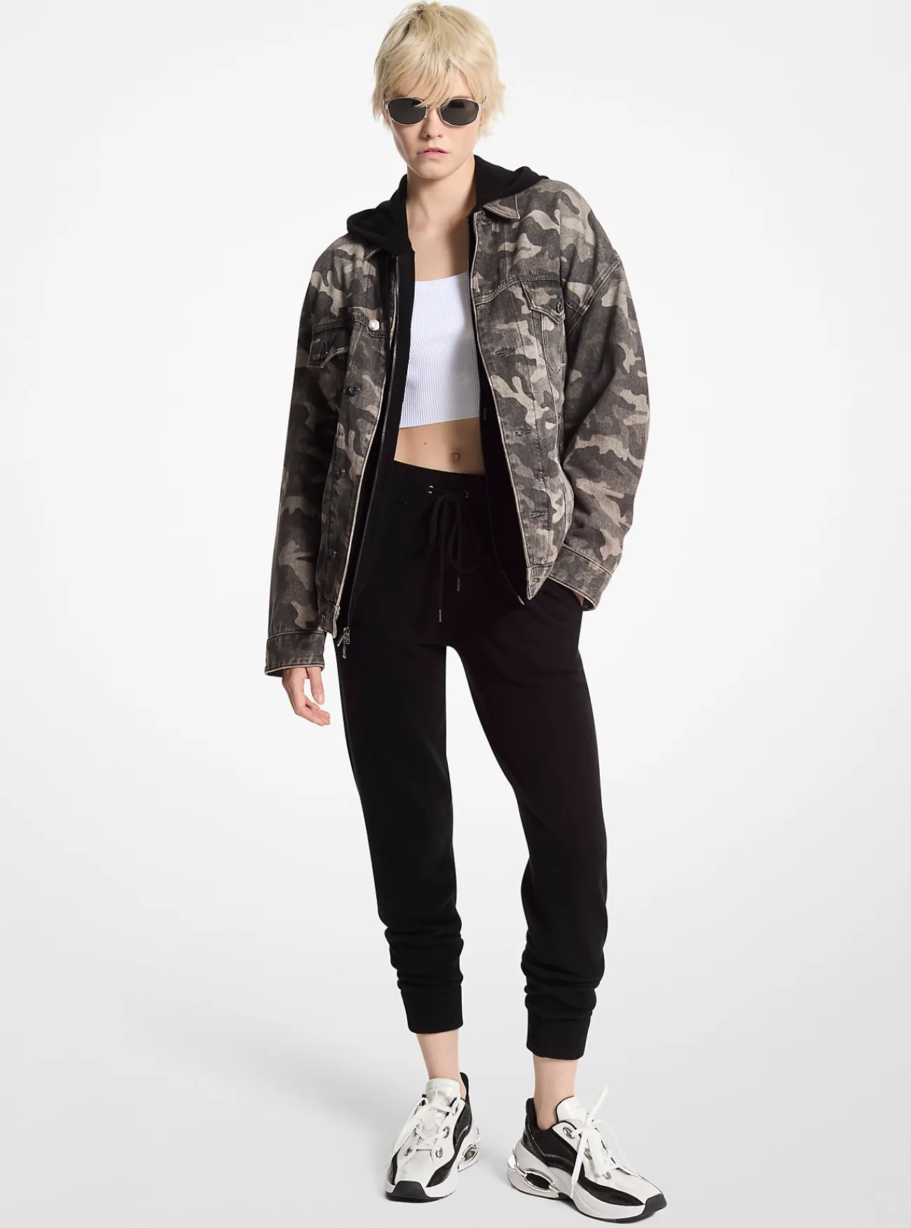 Michael Kors Joggingbroek van een mix van wol en kasjmier ZWART New