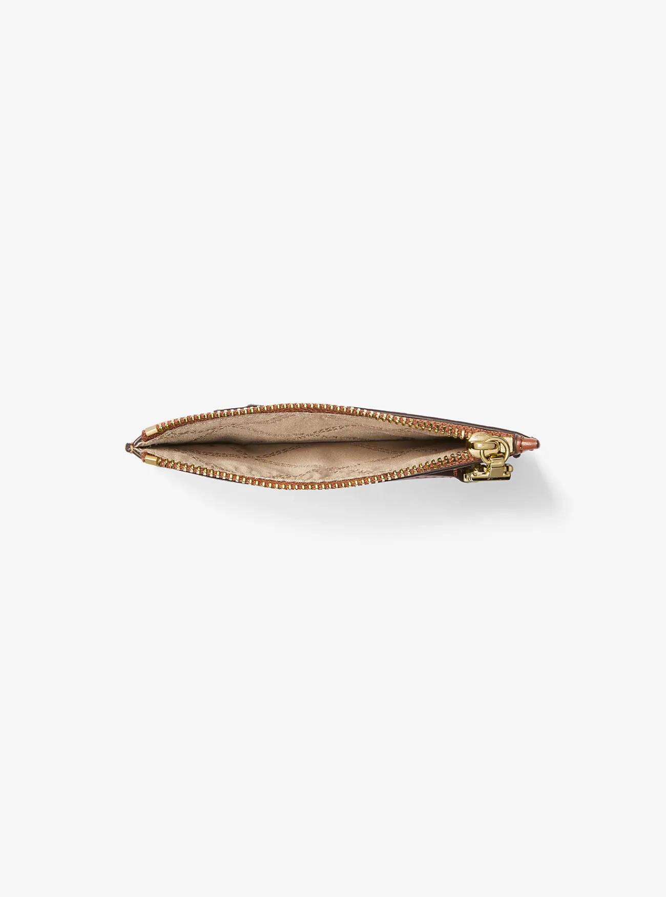 Michael Kors Kaarthouder Empire van tweekleurig getrommeld leer, klein CAMELMULTI Best