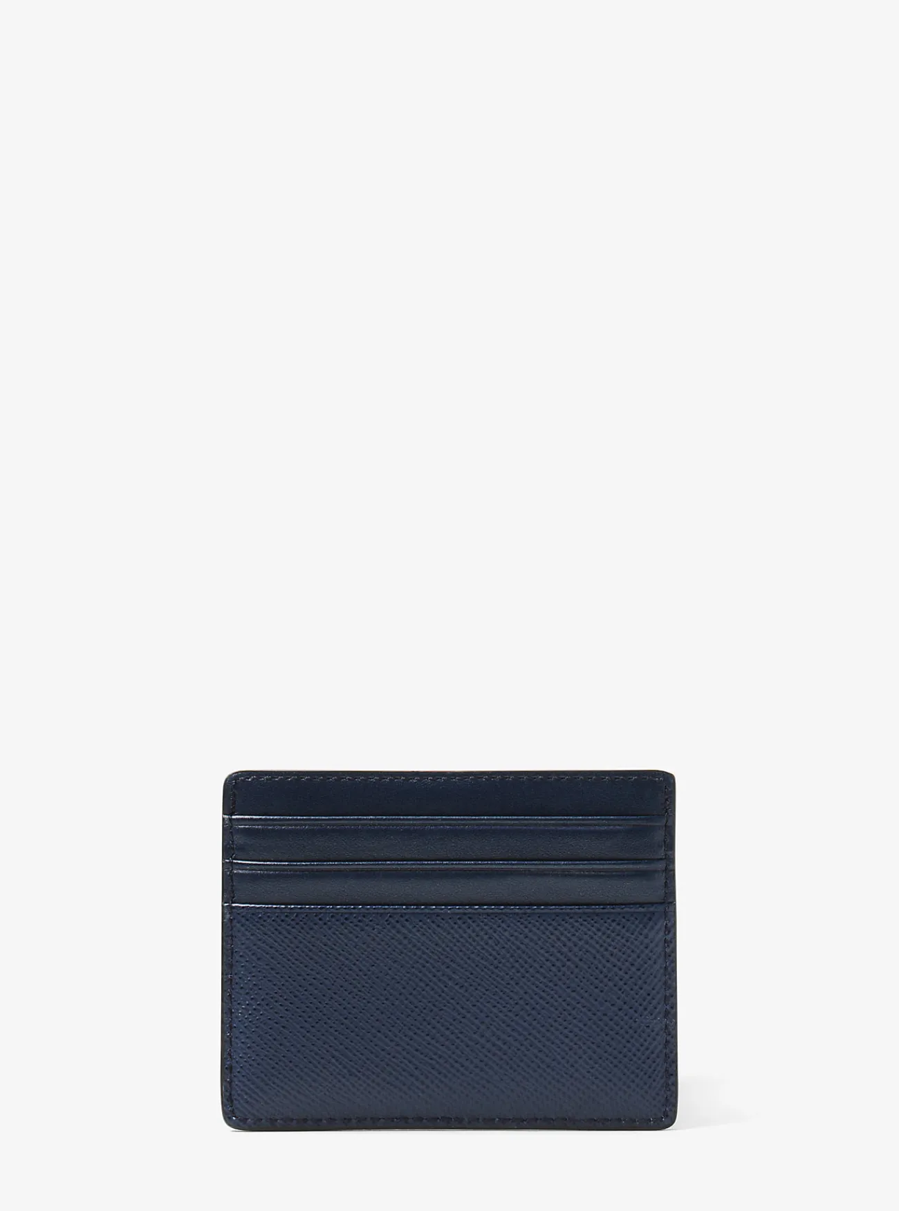 Michael Kors Kaarthouder Harrison van leer met kruislingse nerf, groot Clearance