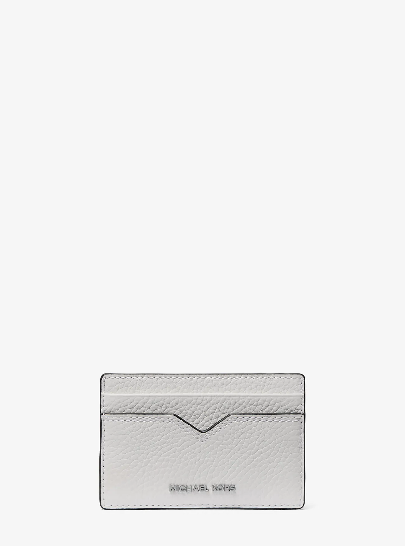 Michael Kors Kaarthouder Hudson van getrommeld leer HELDERWIT Sale