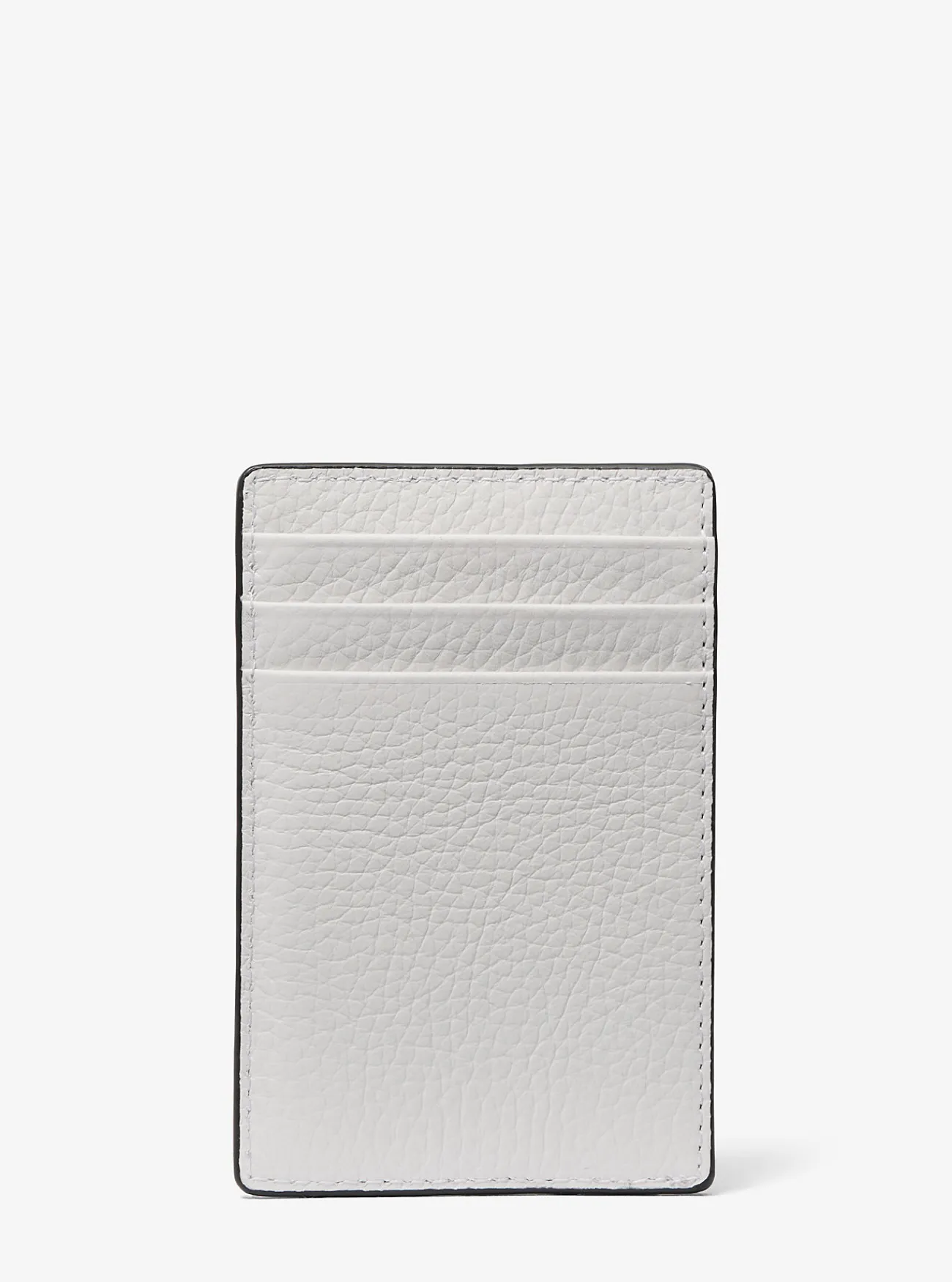 Michael Kors Kaarthouder Hudson van getrommeld leer HELDERWIT Sale