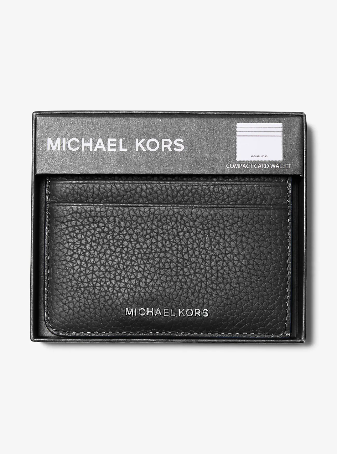 Michael Kors Kaarthouder Hudson van getrommeld leer ZWART Hot