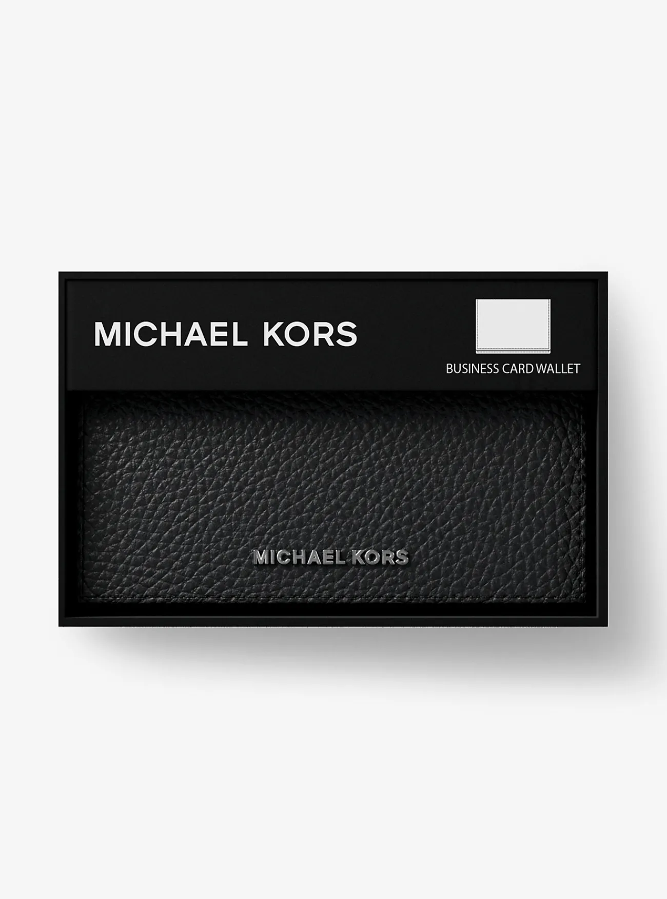 Michael Kors Kaarthouder Hudson van getrommeld leer ZWART Discount