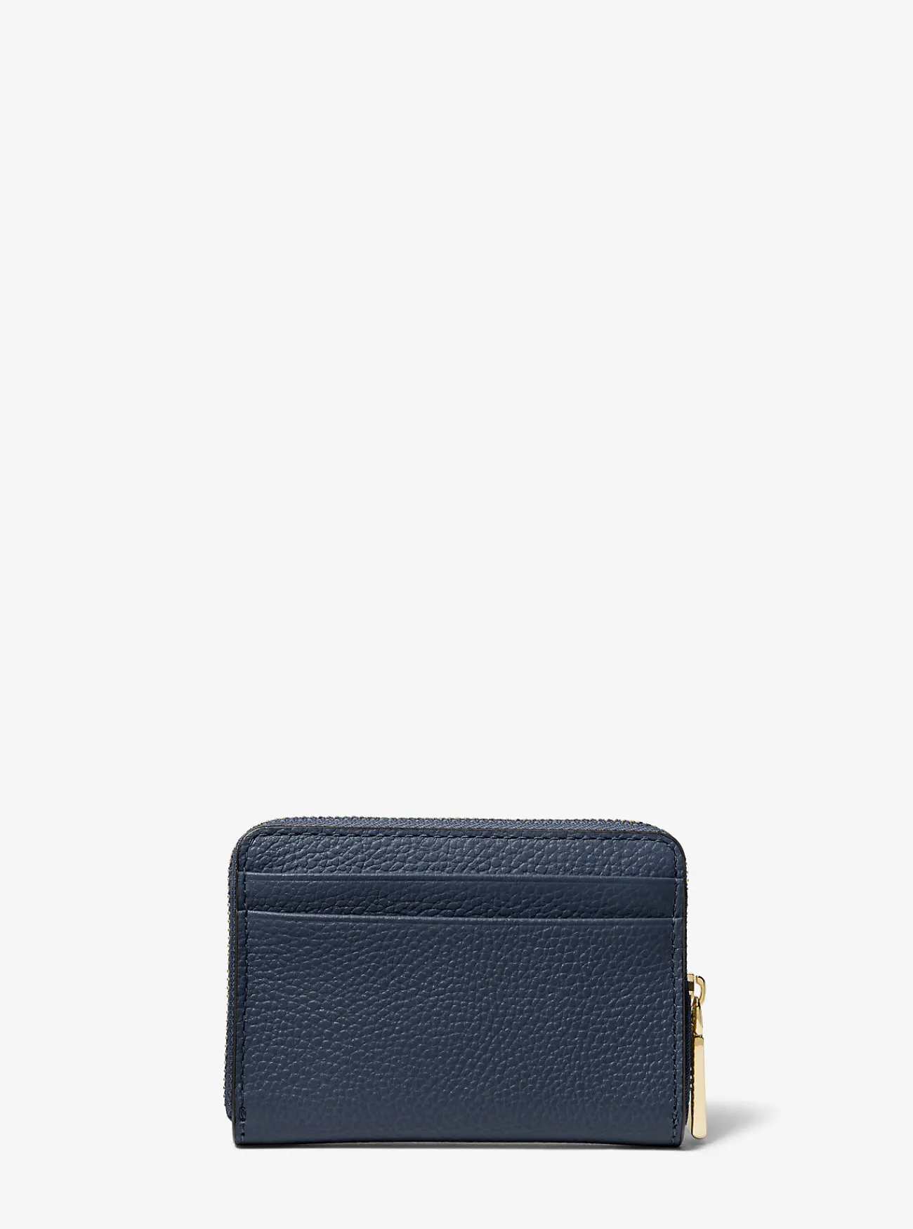 Michael Kors Kaarthouder Jet Set van getrommeld leer met rits rondom, klein MARINEBLAUW Online