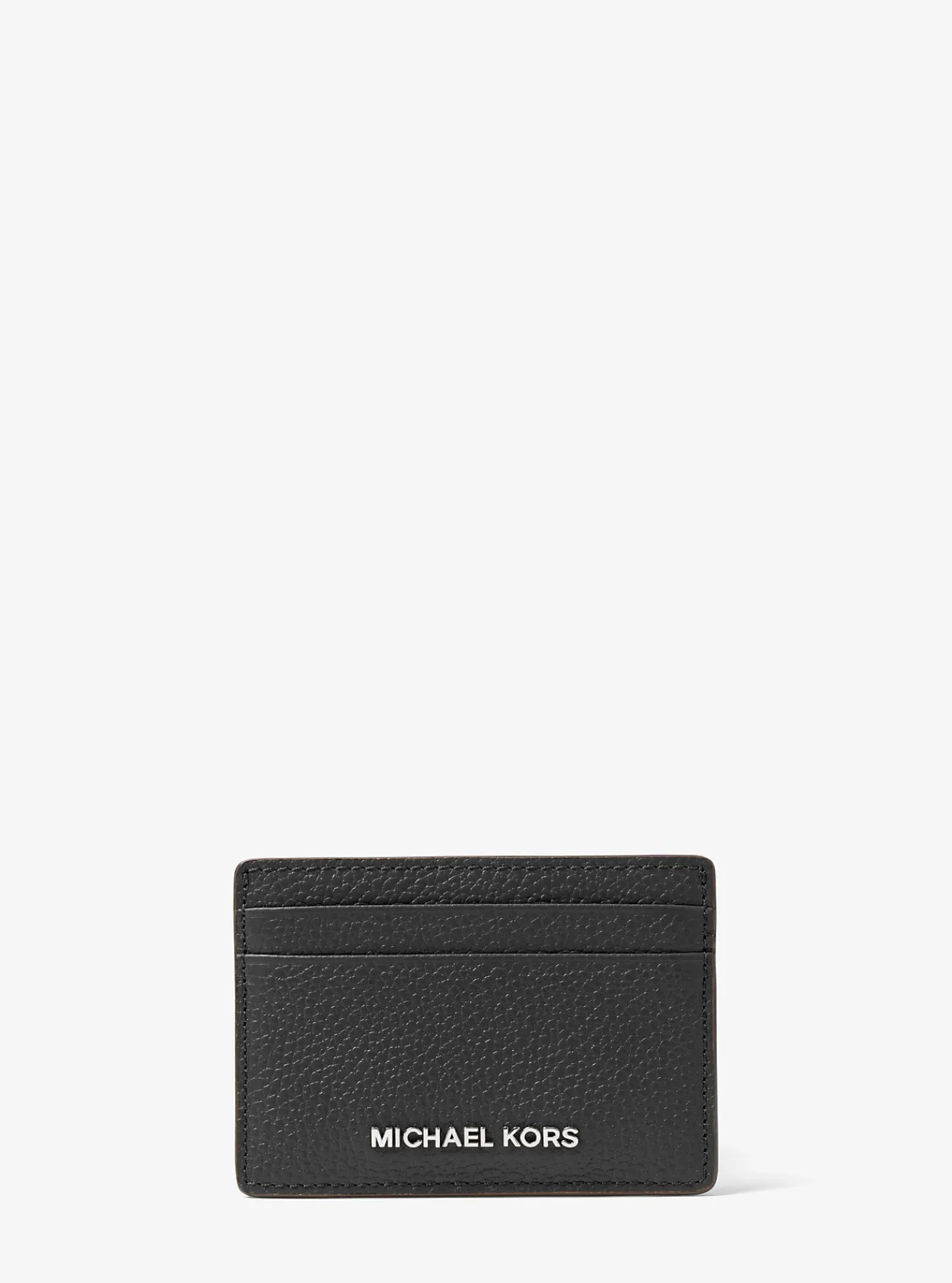 Michael Kors Kaarthouder van getrommeld leer ZWART Hot