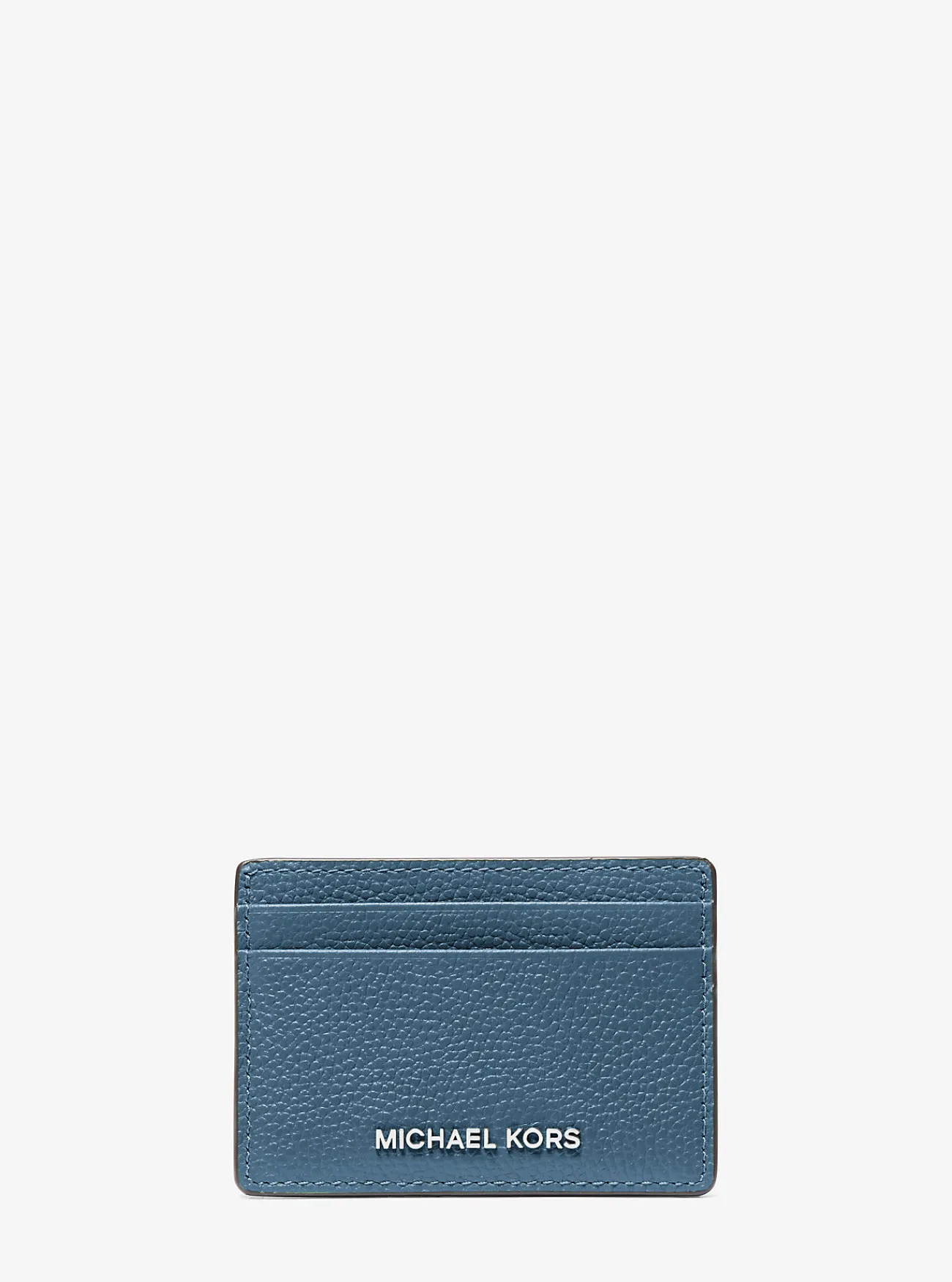 Michael Kors Kaarthouder van getrommeld leer DONKERCHAMBRAY New