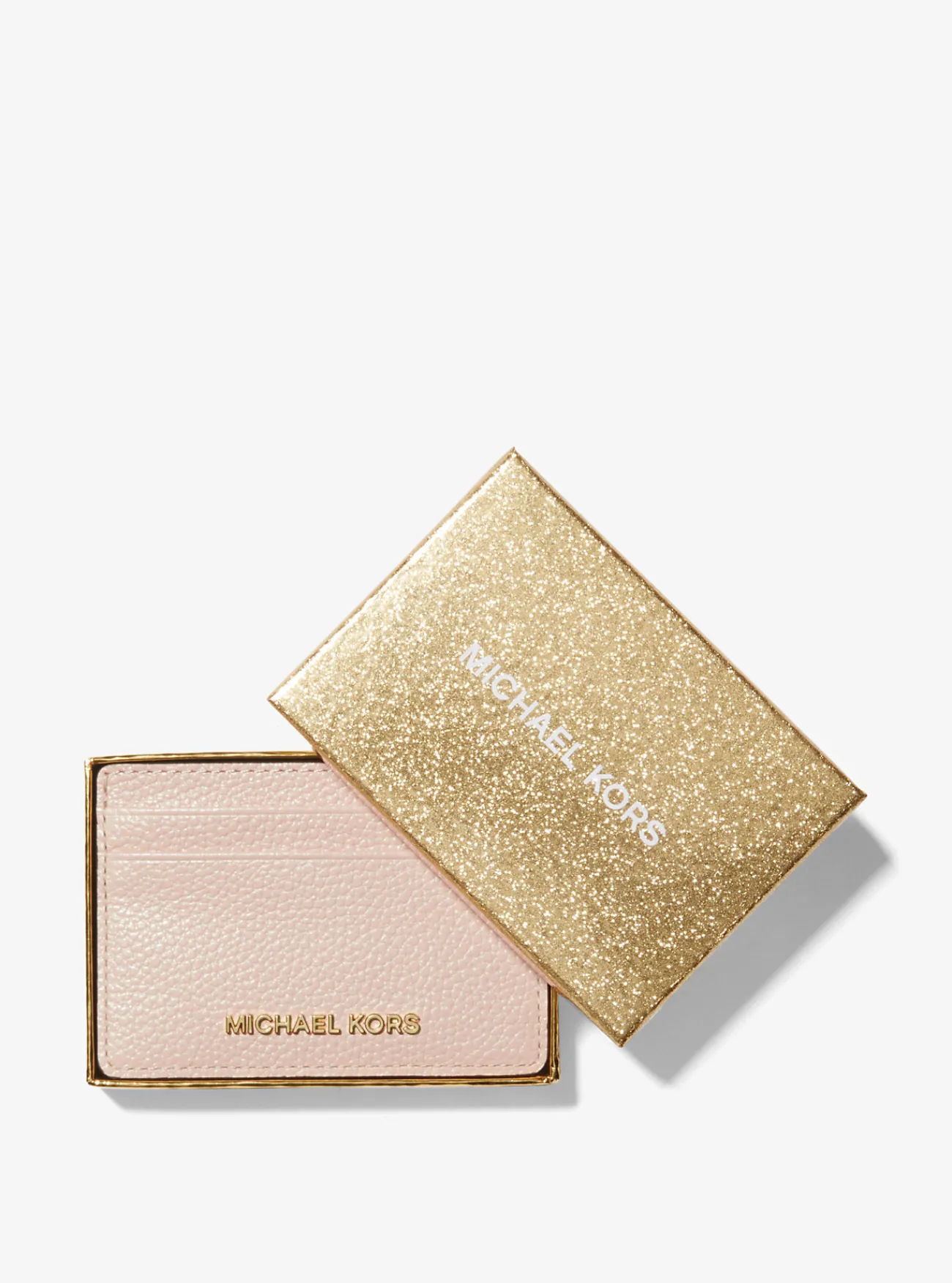 Michael Kors Kaarthouder van getrommeld leer ZACHTROZE New