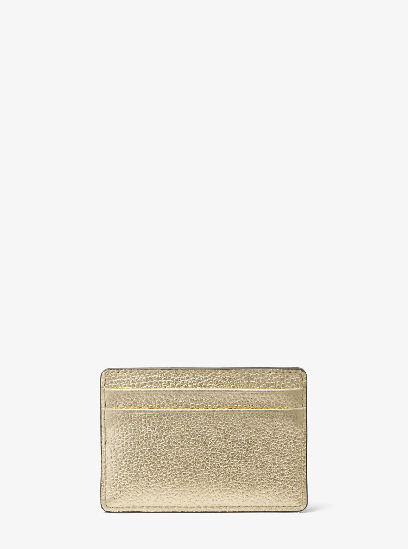 Michael Kors Kaarthouder van metallic getrommeld leer LICHTGOUD New