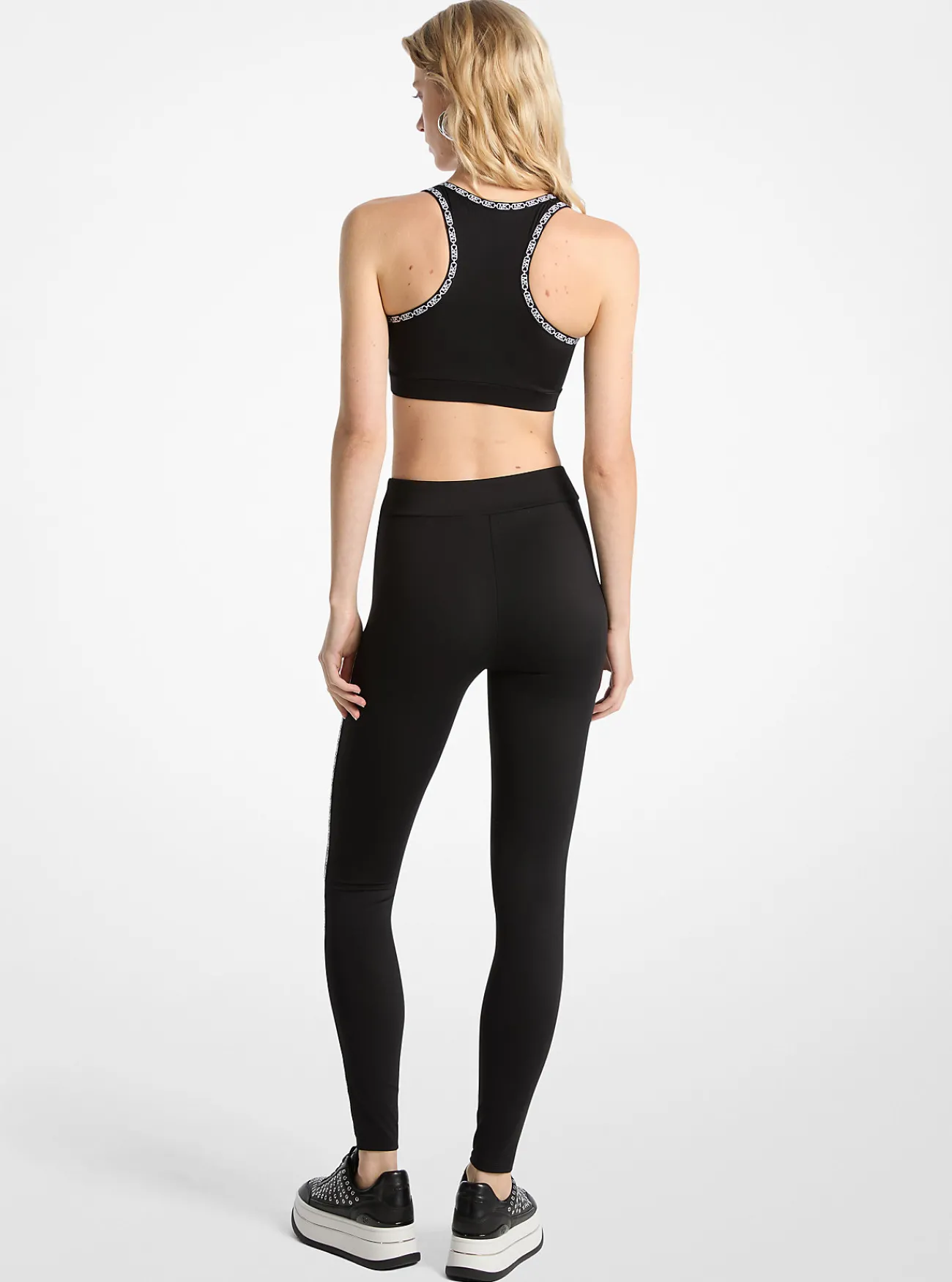 Michael Kors Legging met band met logo ZWART Fashion