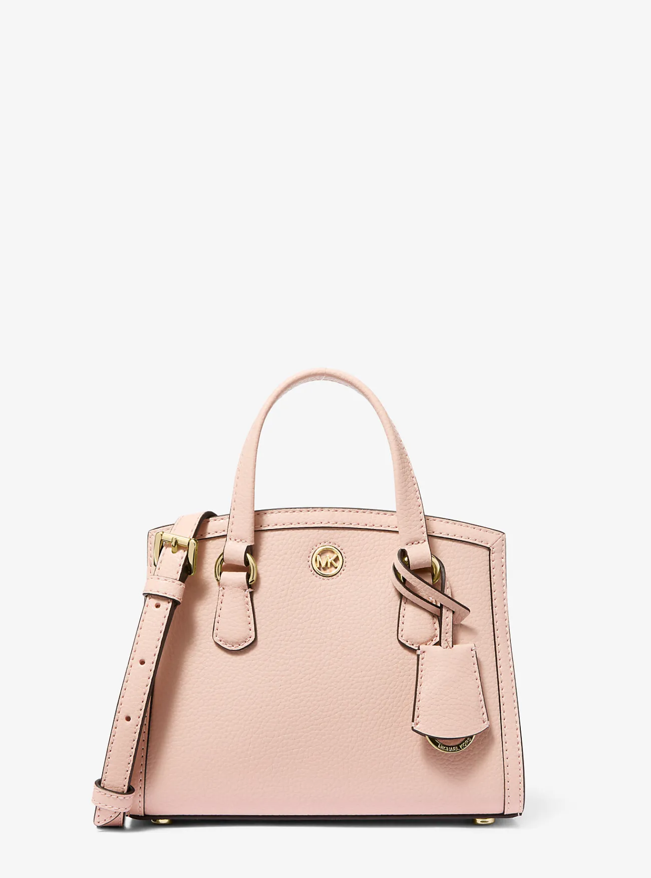 Michael Kors Messengertas Chantal van getrommeld leer, extra klein ZACHTROZE New
