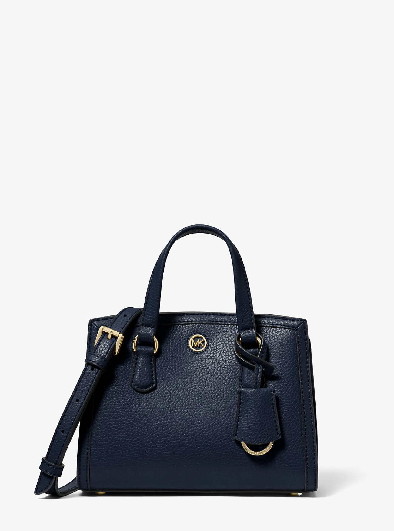 Michael Kors Messengertas Chantal van getrommeld leer, extra klein MARINEBLAUW Online