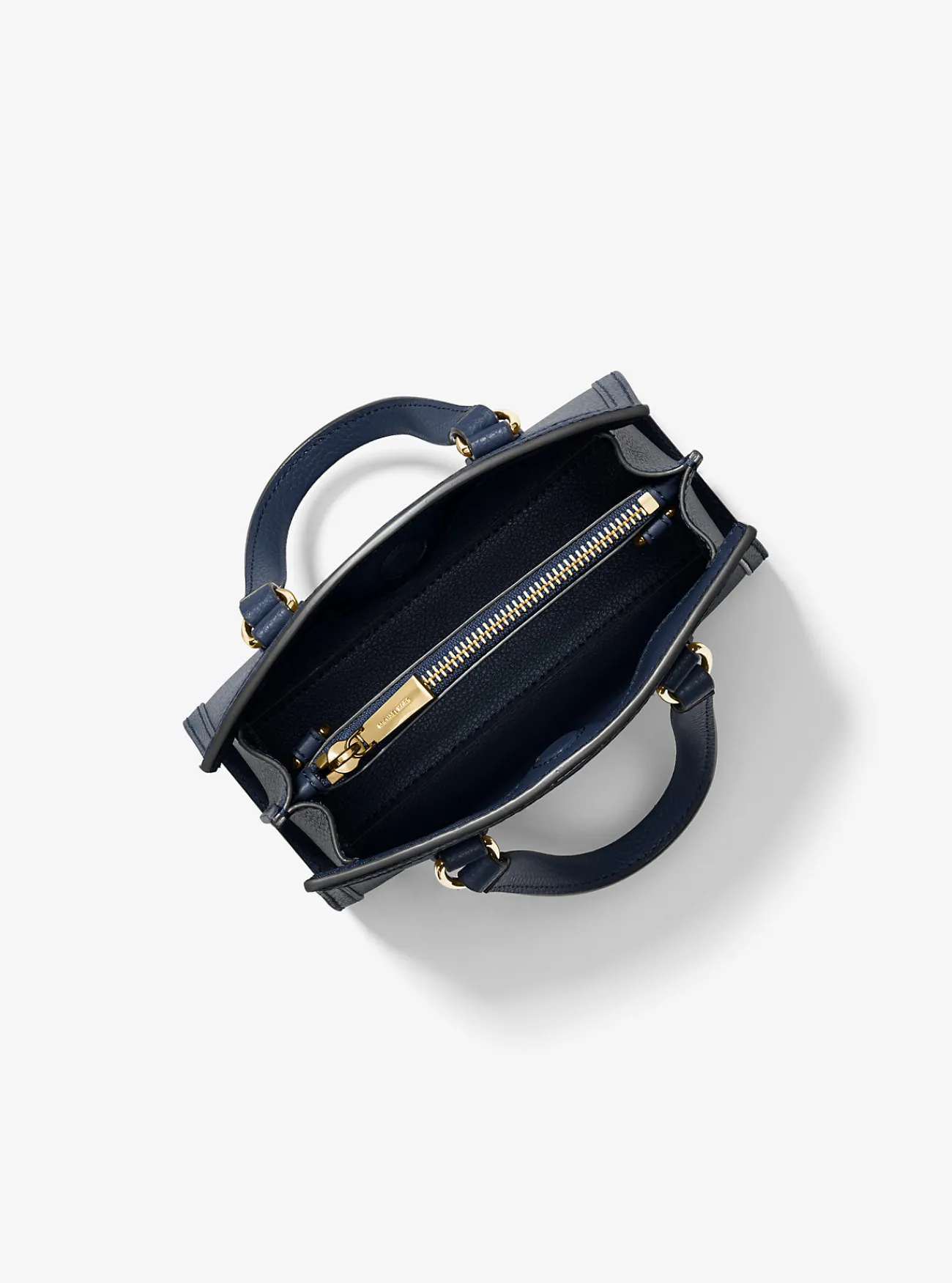 Michael Kors Messengertas Chantal van getrommeld leer, extra klein MARINEBLAUW Online