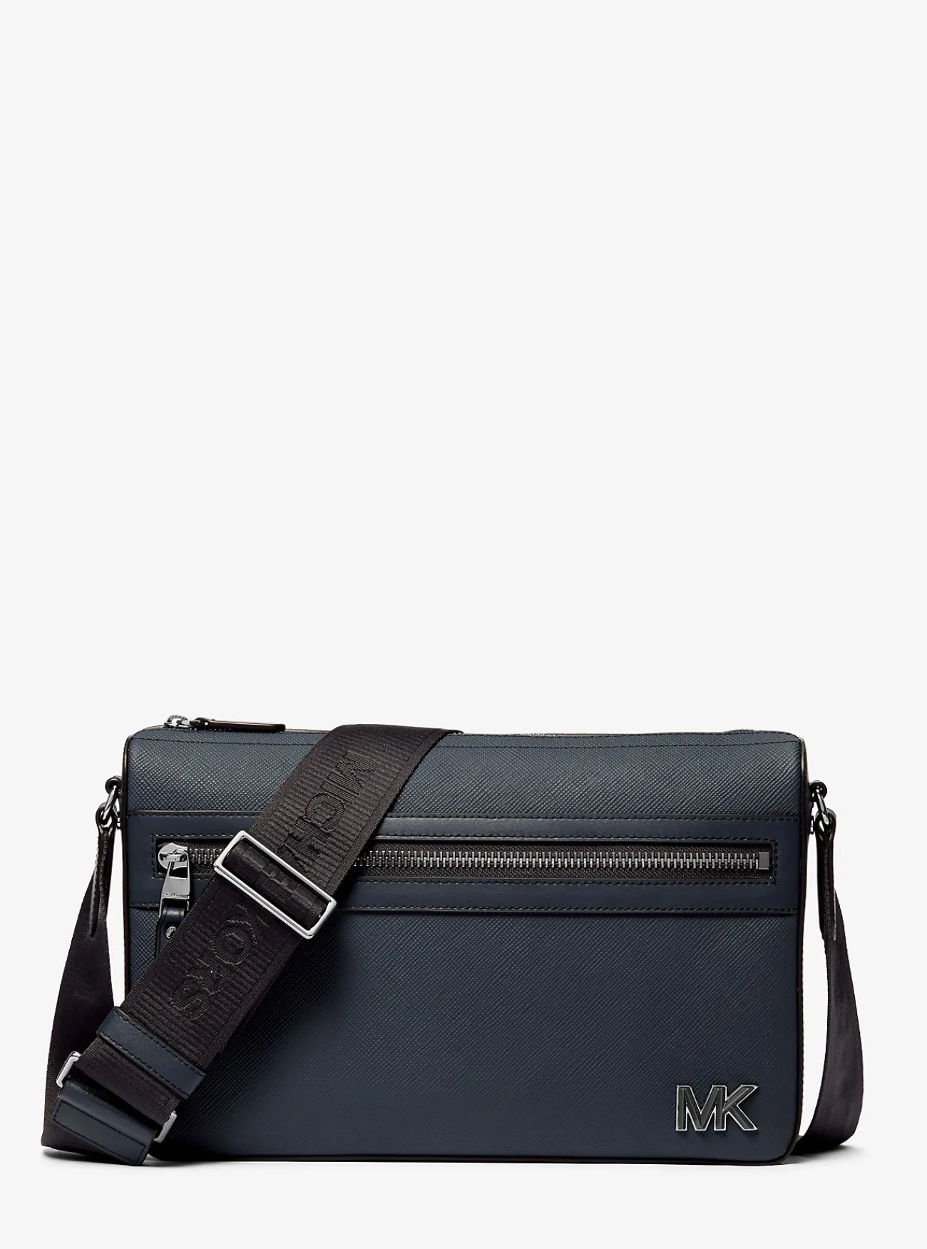 Michael Kors Messengertas Edison van saffianoleer, middelgroot MARINEBLAUW Online