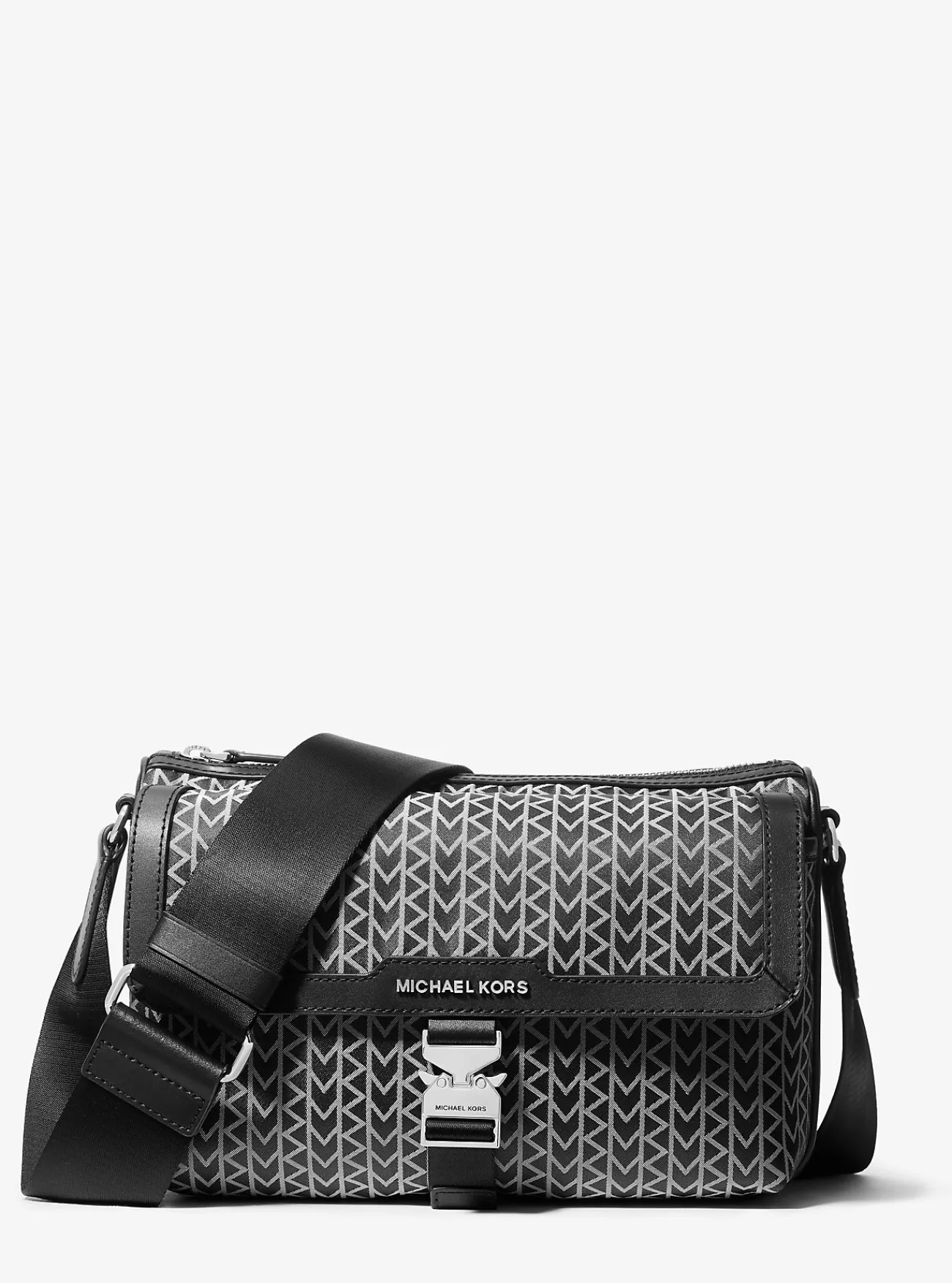 Michael Kors Messengertas Eli van MK2000-jacquard met logo ZWART Best