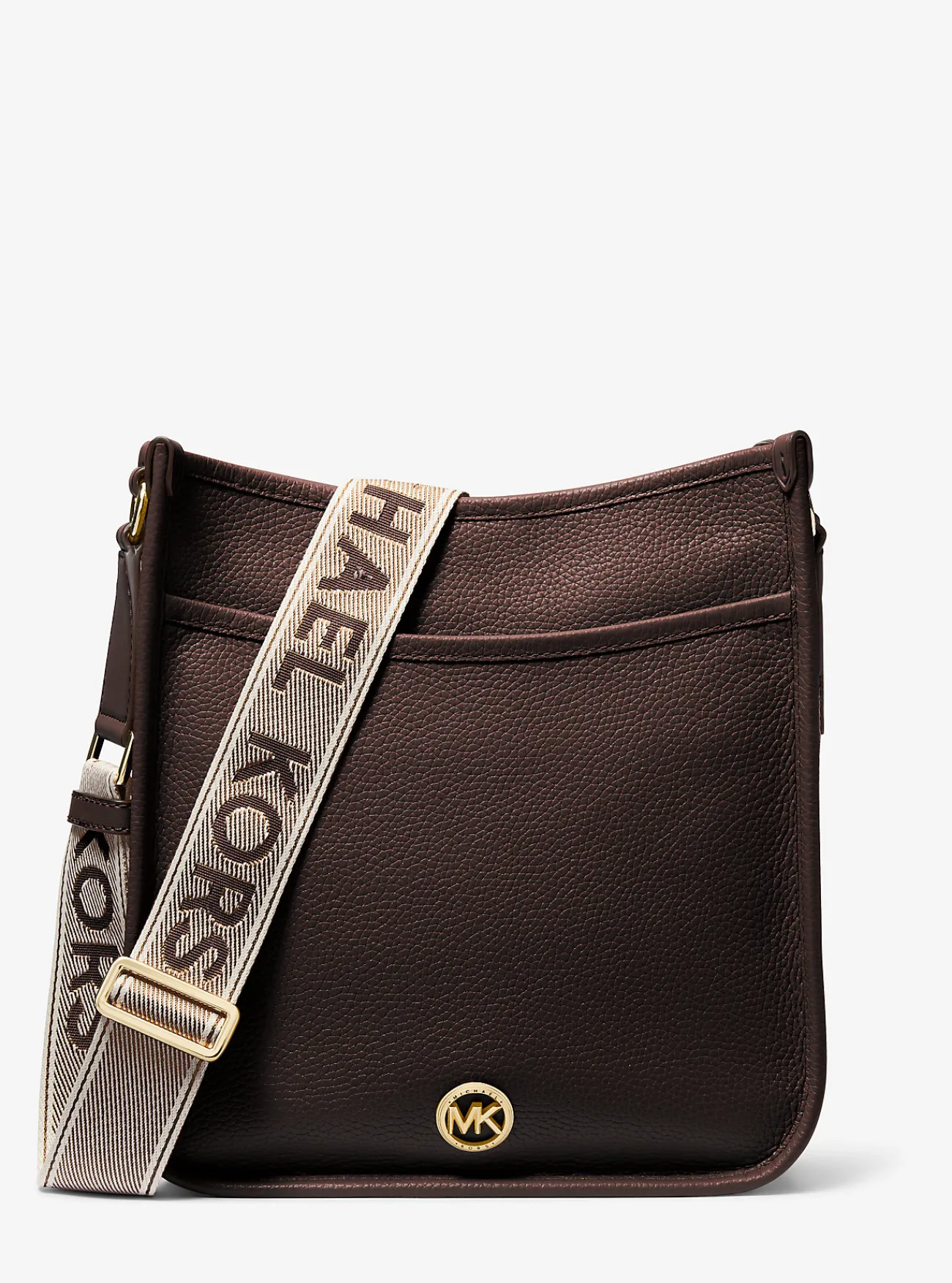 Michael Kors Messengertas Luisa van getrommeld leer, groot Clearance