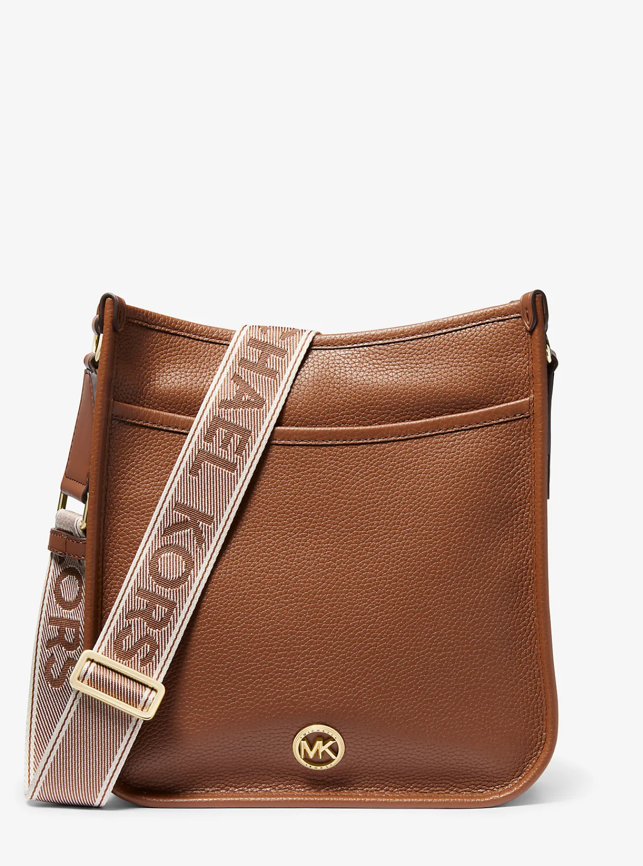 Michael Kors Messengertas Luisa van getrommeld leer, groot LUGGAGE Discount