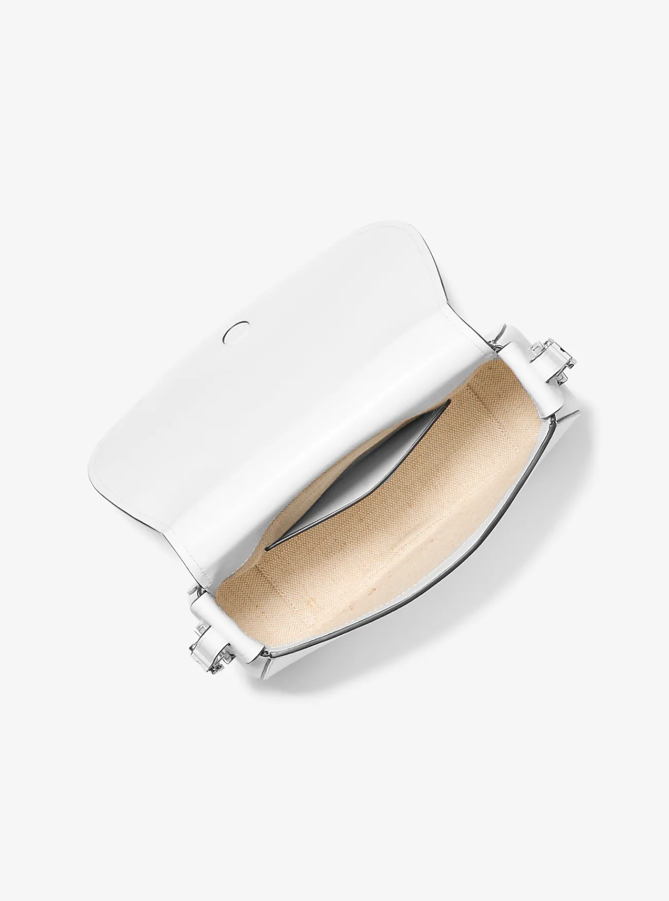 Michael Kors Messengertas Lydia van leer, middelgroot Outlet