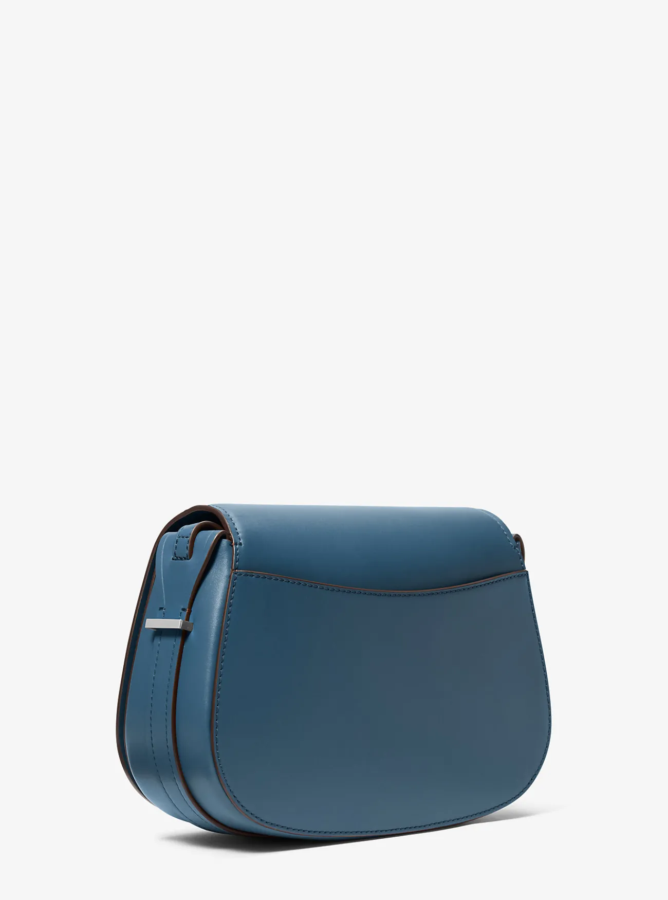 Michael Kors Messengertas Lydia van leer, middelgroot DONKERCHAMBRAY Outlet