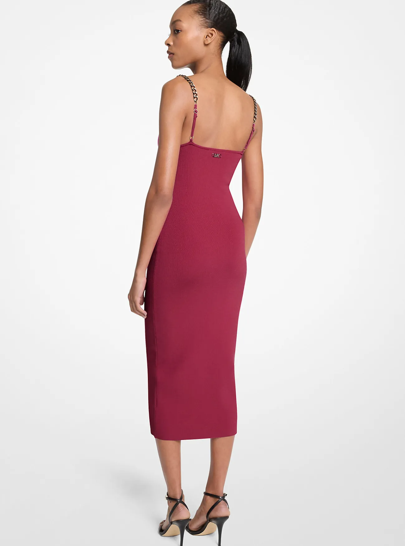Michael Kors Midi-jurk van viscosemix met versiering [3465] Hot