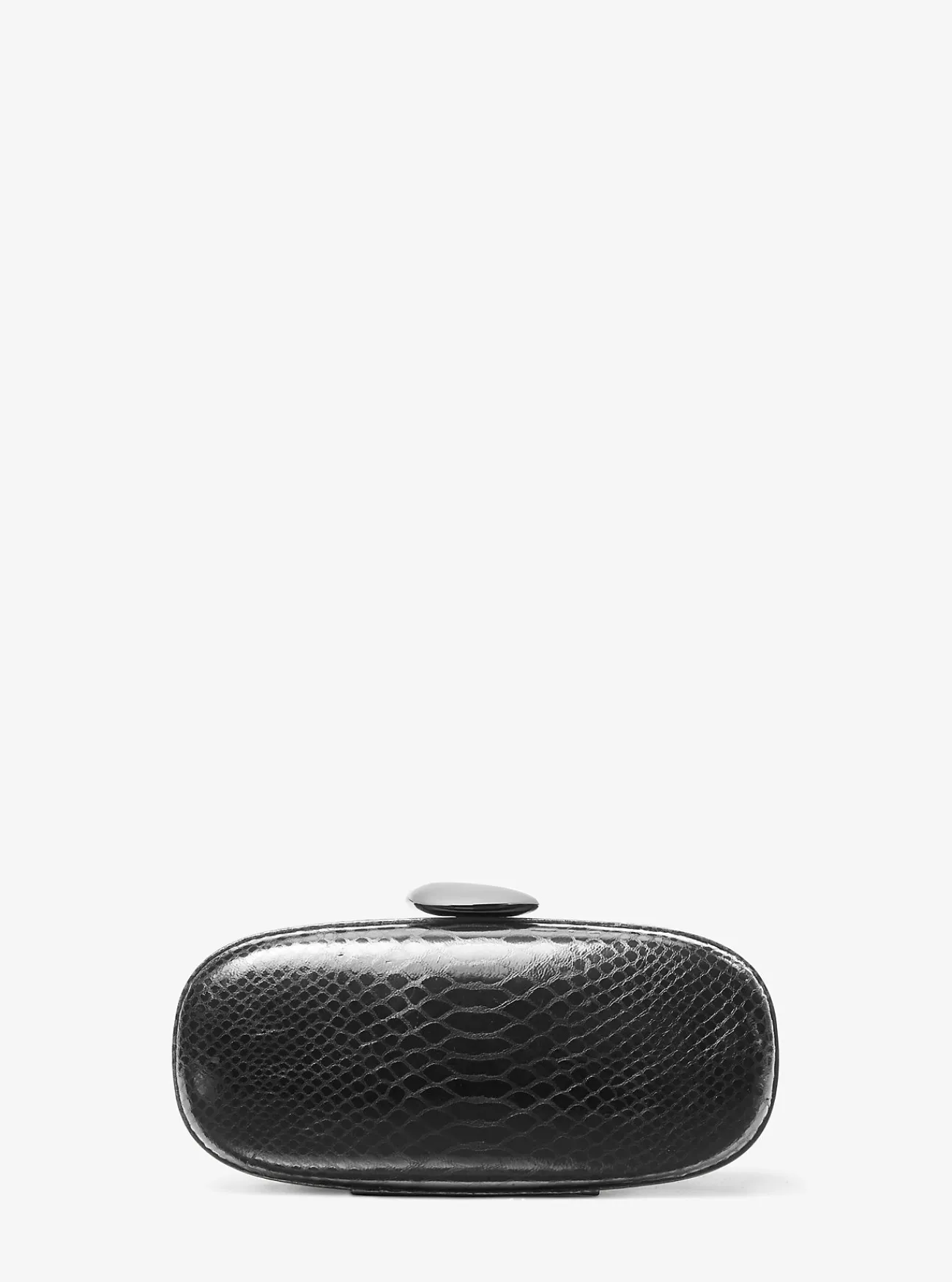 Michael Kors Minaudi&egrave;re Tina van leer met reli&euml;f in pythonprint, klein STAALGRIJS Fashion