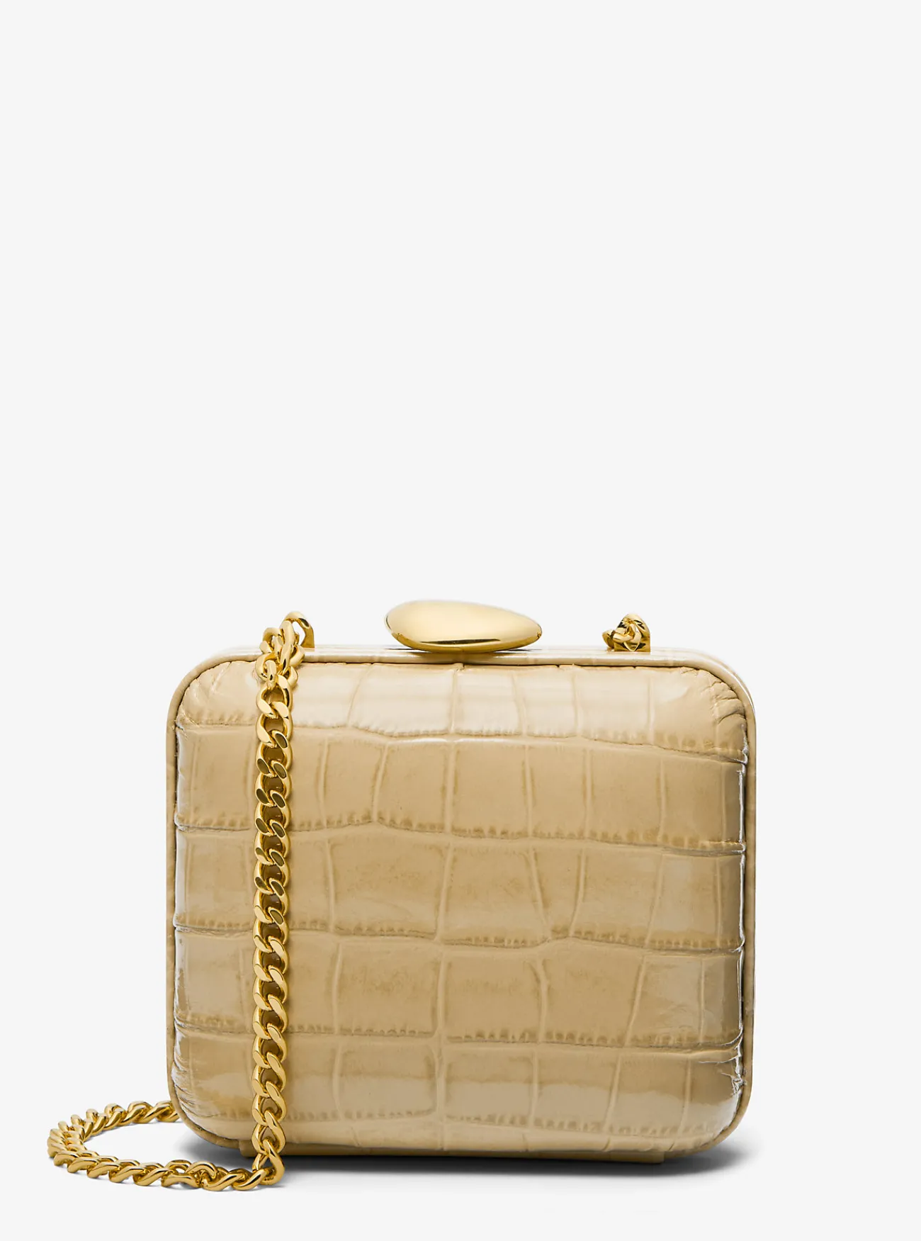 Michael Kors Minaudière Tina van leer met krokodillenprint in reliëf, mini DUIN Clearance