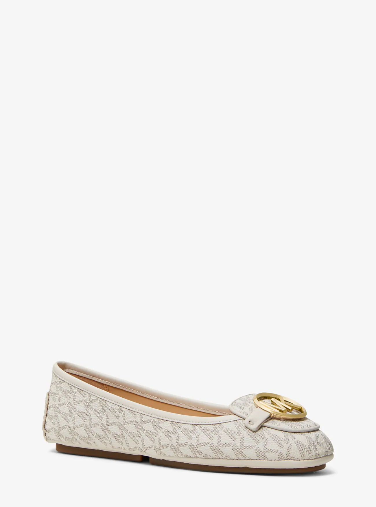 Michael Kors Mocassin Lillie met logo VANILLE Clearance