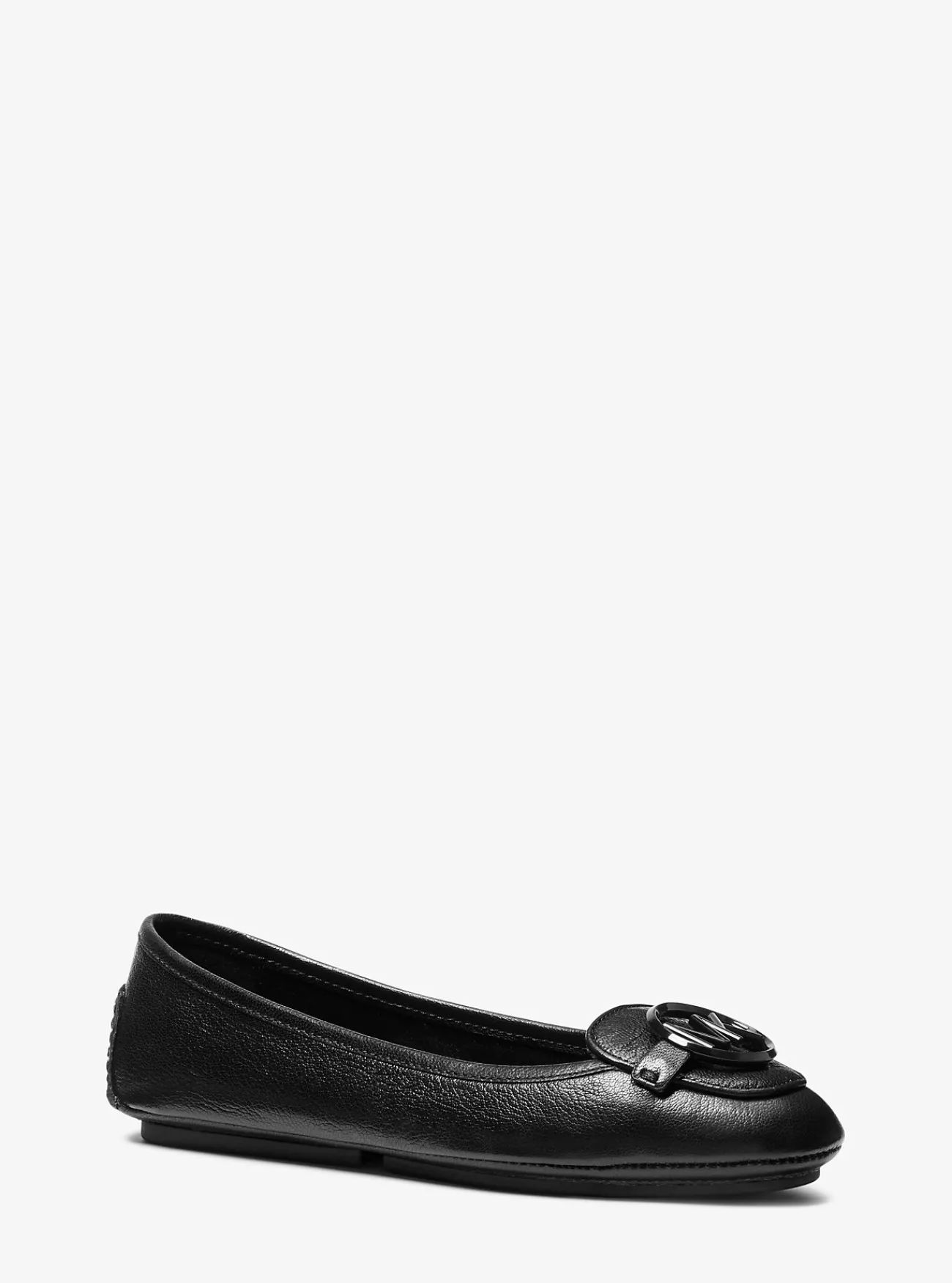Michael Kors Mocassin Lillie van leer ZWART Online