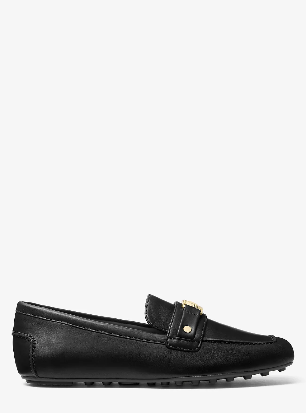 Michael Kors Mocassin-loafer Mandy van leer ZWART Outlet