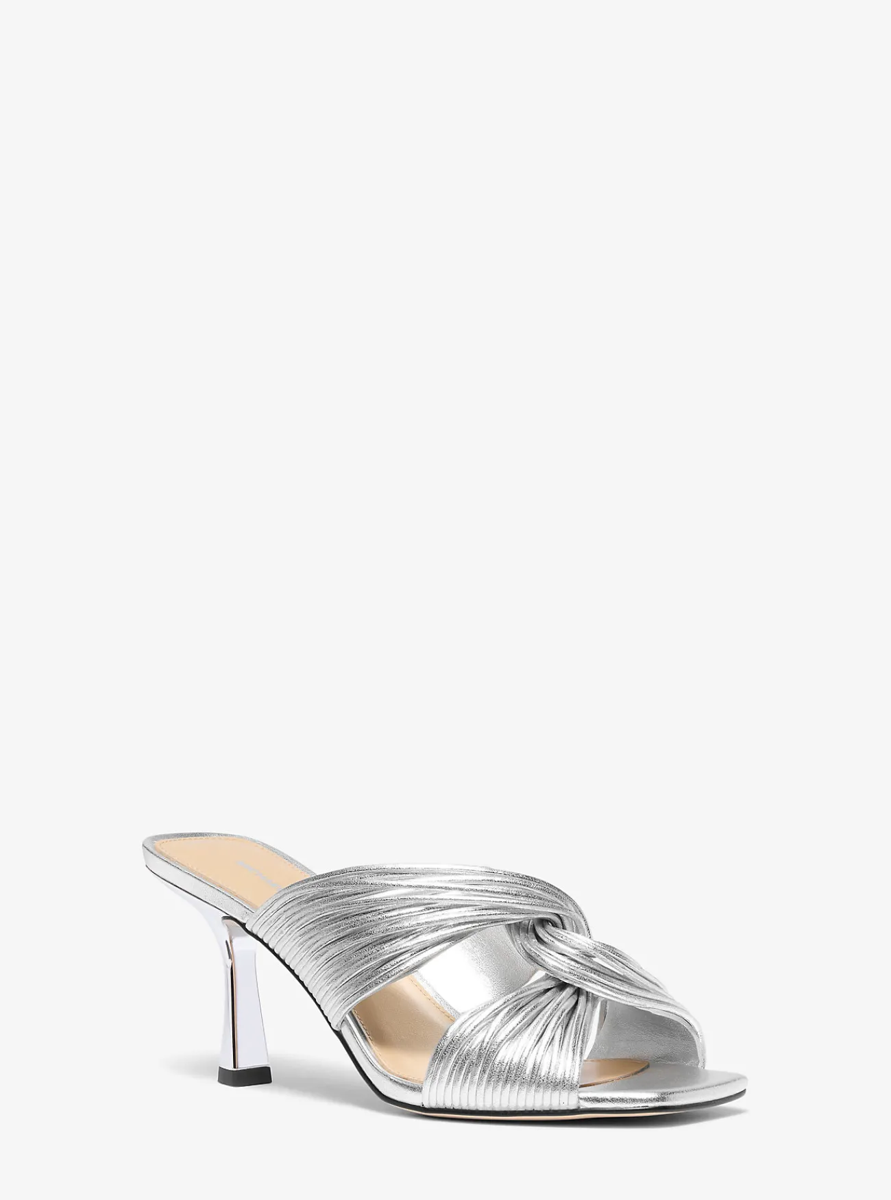 Michael Kors Muiltje Alessia met metallic afwerking ZILVER Outlet