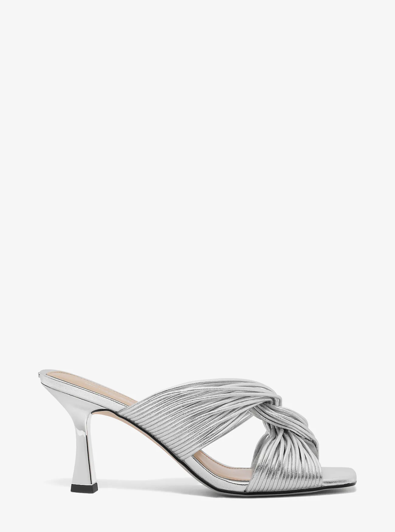 Michael Kors Muiltje Alessia met metallic afwerking ZILVER Outlet