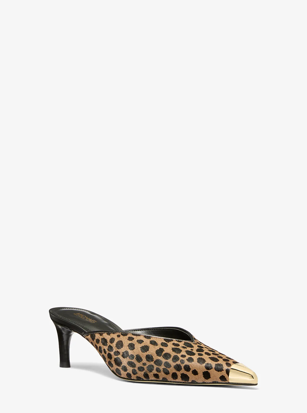 Michael Kors Muiltje Kasia van kalfshaar met luipaardprint HUSKMULTI Clearance