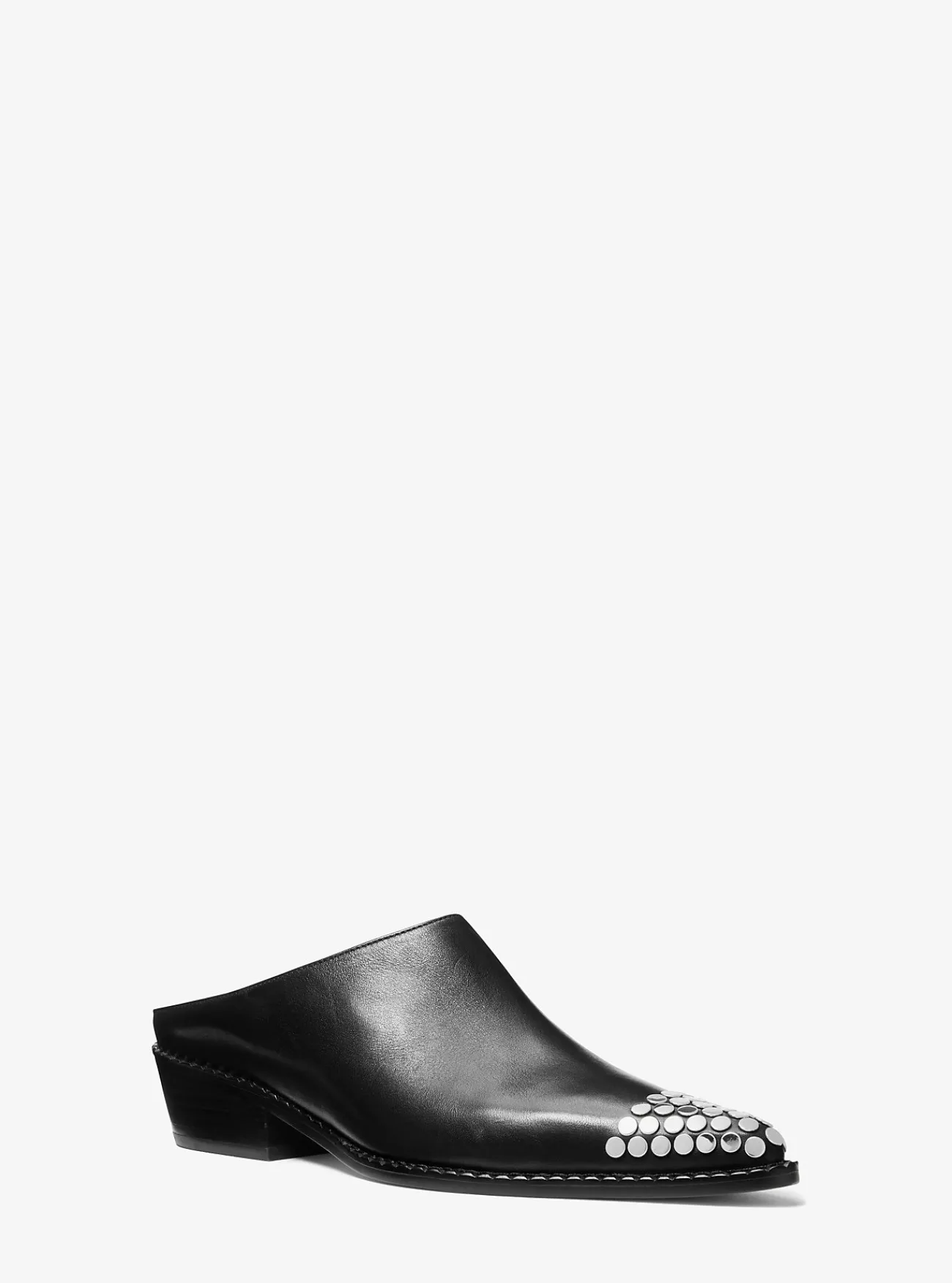 Michael Kors Muiltje Nash van leer met studs ZWART New