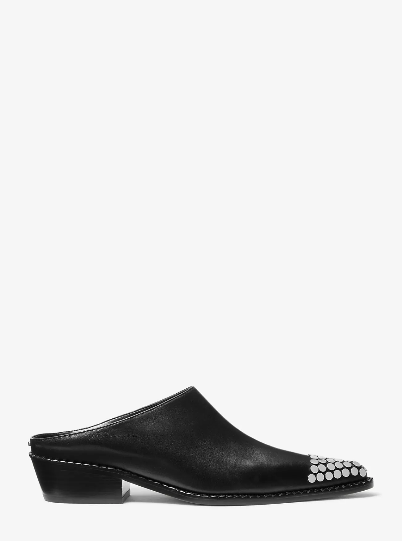 Michael Kors Muiltje Nash van leer met studs ZWART New