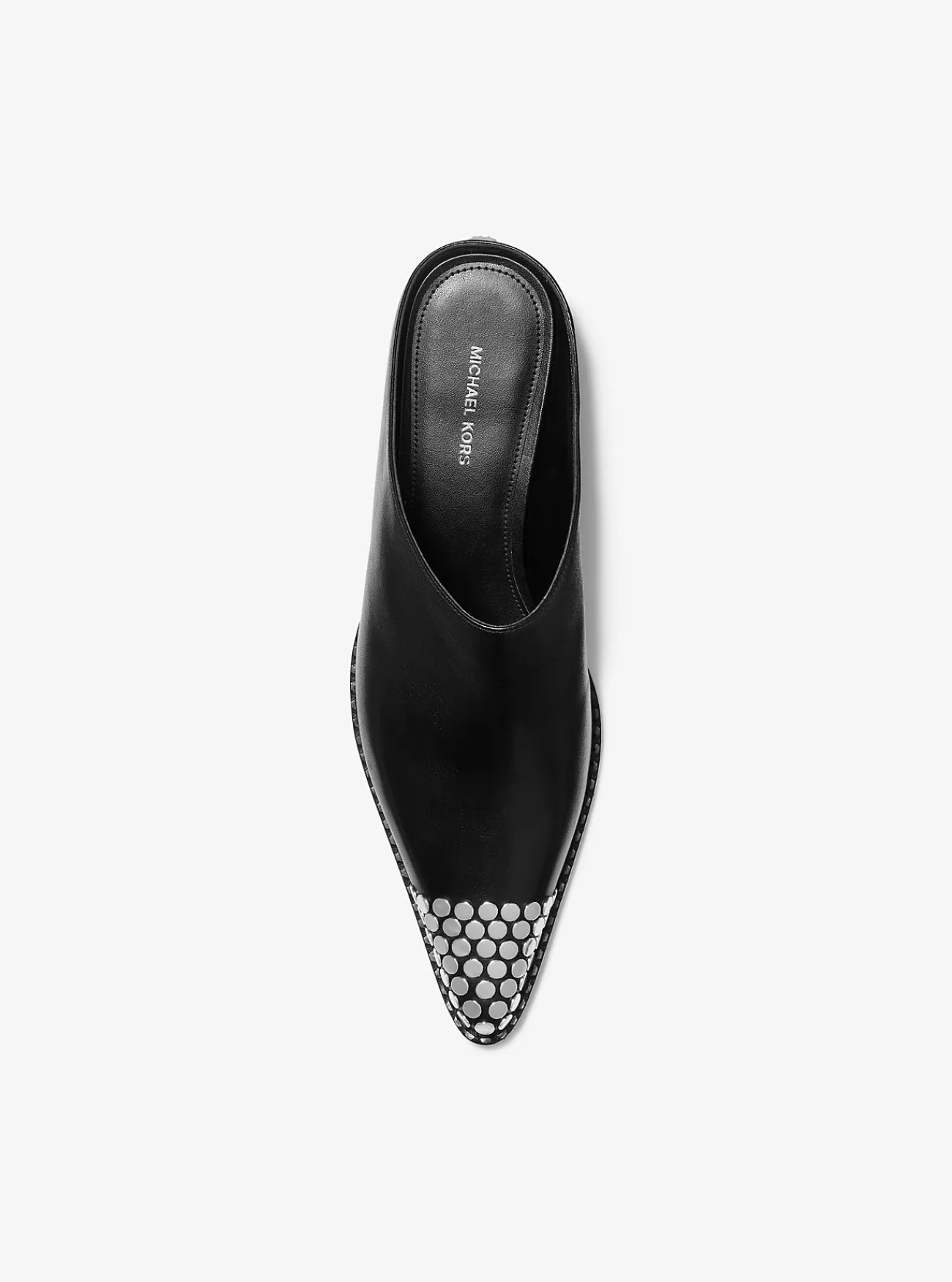 Michael Kors Muiltje Nash van leer met studs ZWART New