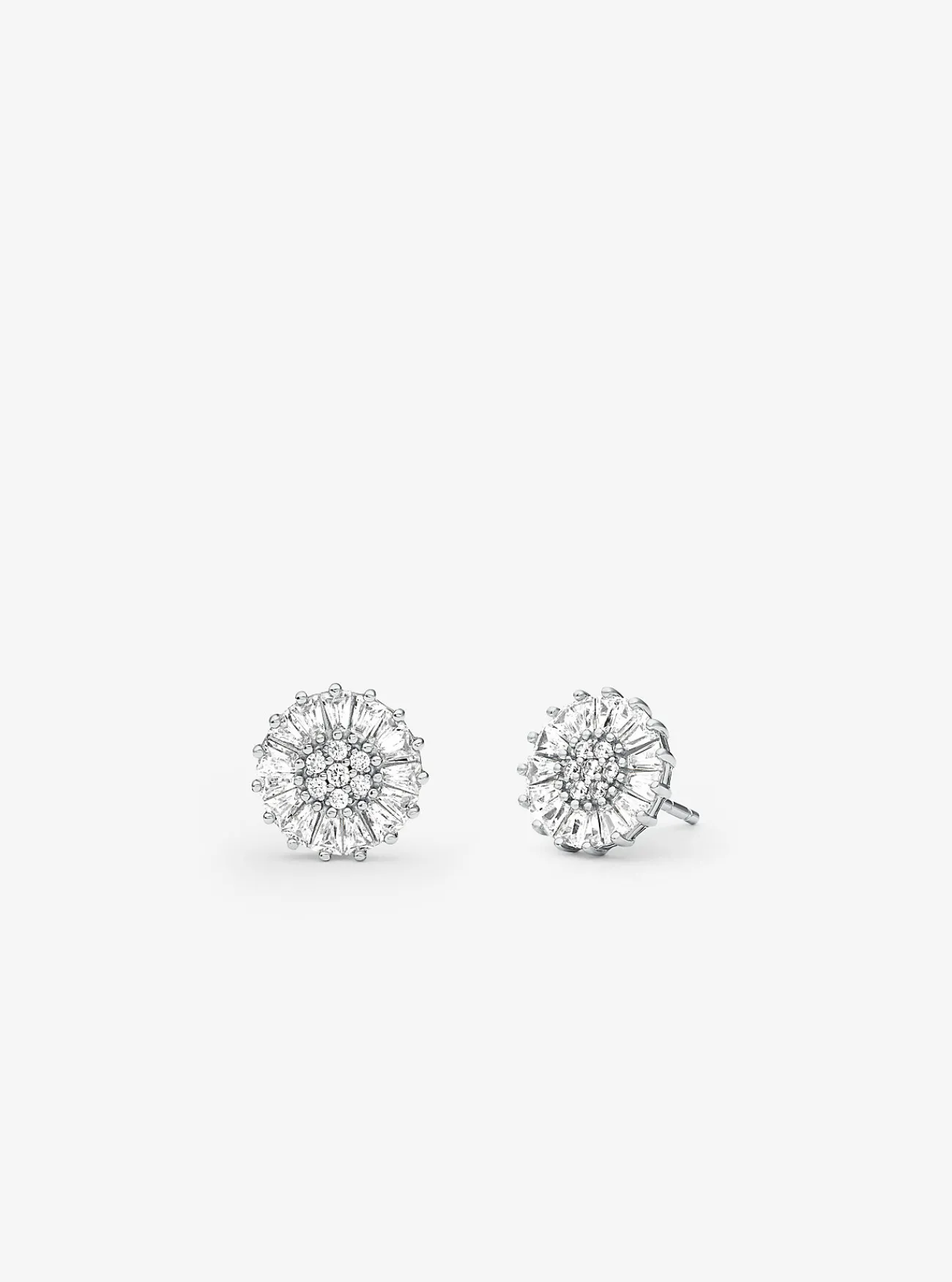 Michael Kors Oorknopjes van sterling met platering met edelmetaal en siersteentjes ZILVER Online