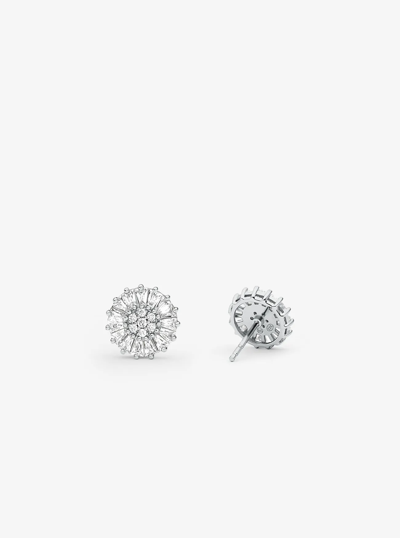 Michael Kors Oorknopjes van sterling met platering met edelmetaal en siersteentjes ZILVER Online