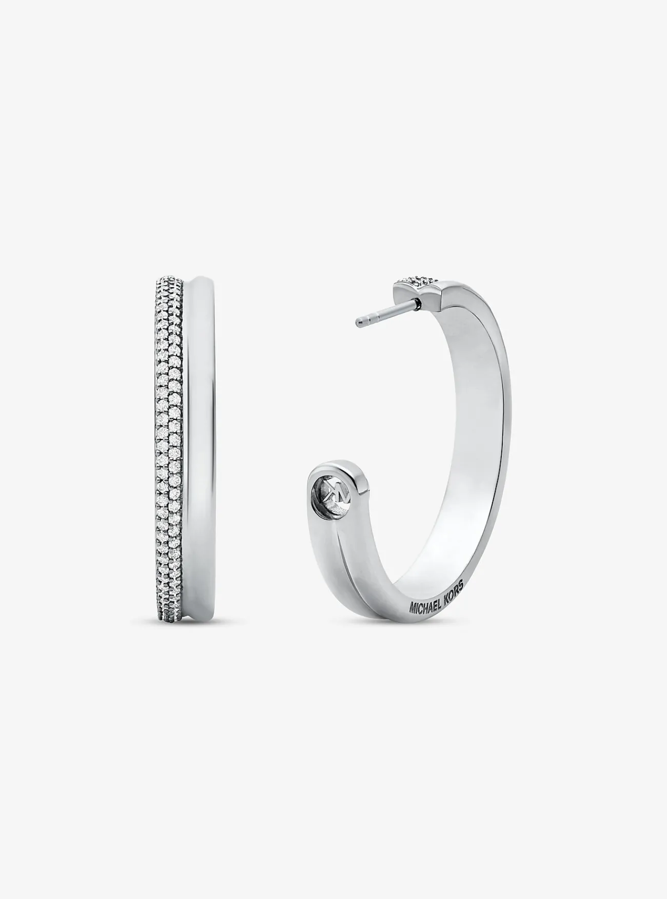 Michael Kors Oorringen van messing met plating met edelmetaal en siersteentjes ZILVER Online