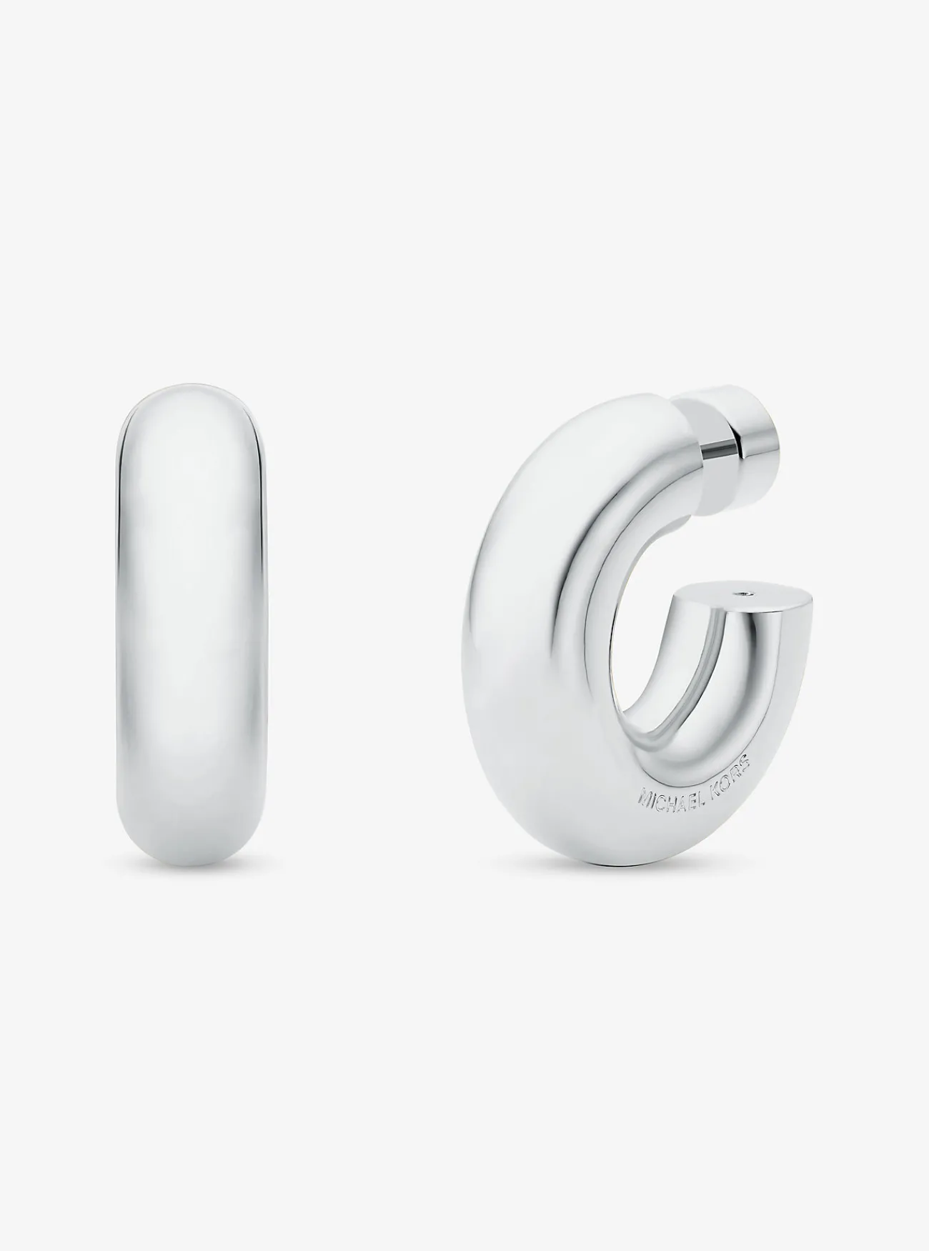 Michael Kors Oorringen van messing met plating met edelmetaal, klein ZILVER Hot