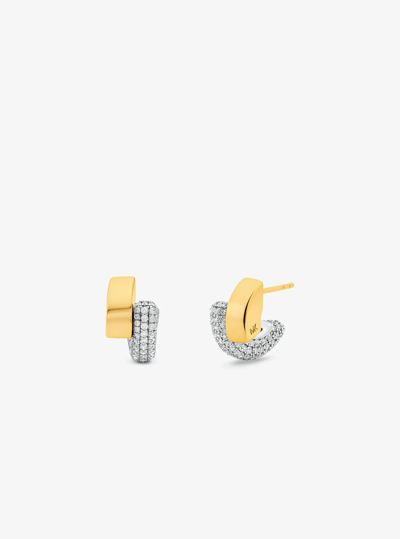 Michael Kors Oorringen van sterlingzilver met plating met edelmetaal en siersteentjes TWEEKLEURIG Hot