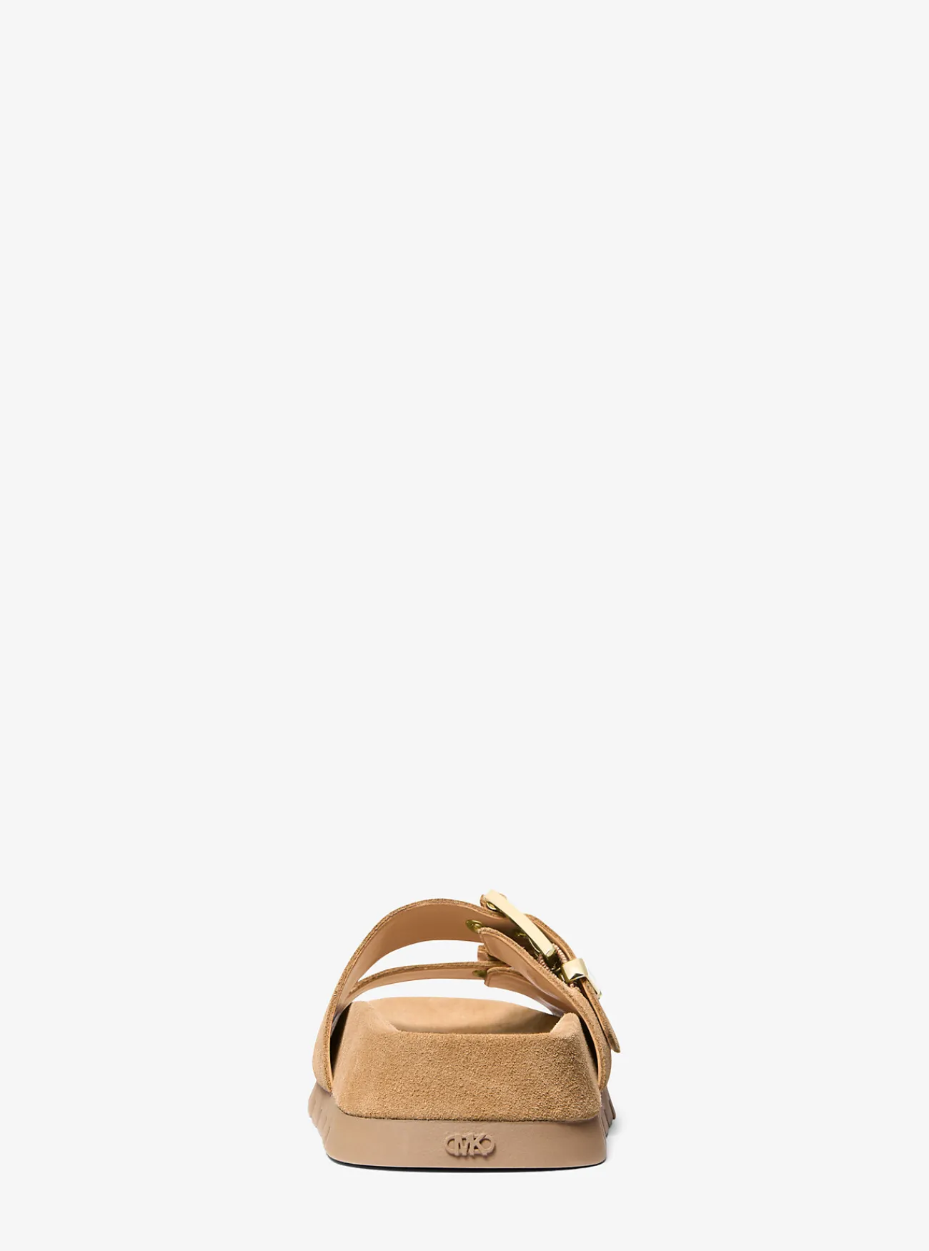 Michael Kors Platte sandaal Colby van su&egrave;de CAMEL Best