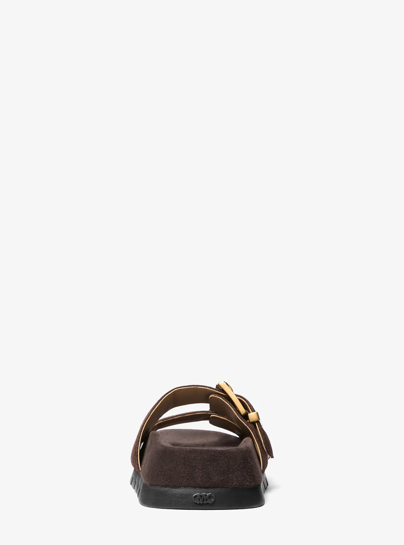 Michael Kors Platte sandaal Colby van suède CHOCOLADE Hot