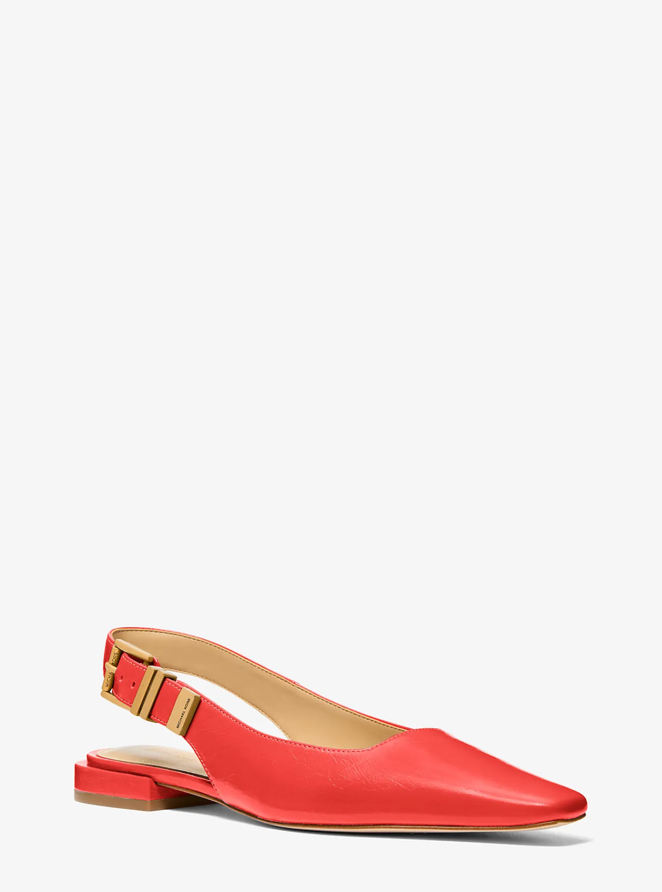 Michael Kors Platte schoen Darrington van craquel&eacute; leer GEBRANDSIENNA Discount