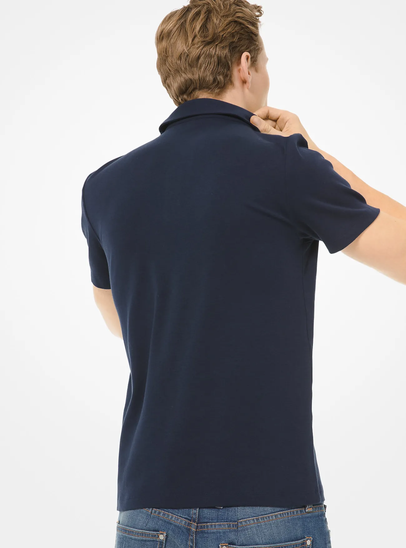 Michael Kors Poloshirt van katoen MIDDERNACHTSBLAUW Outlet