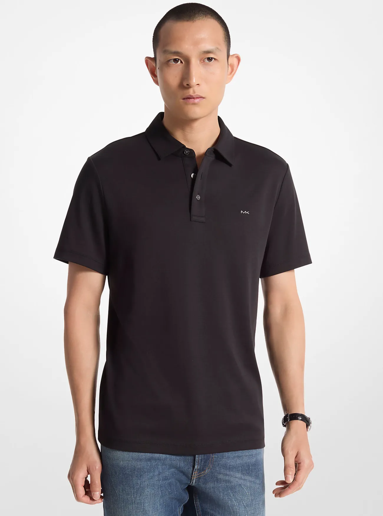 Michael Kors Poloshirt van katoen ZWART Hot