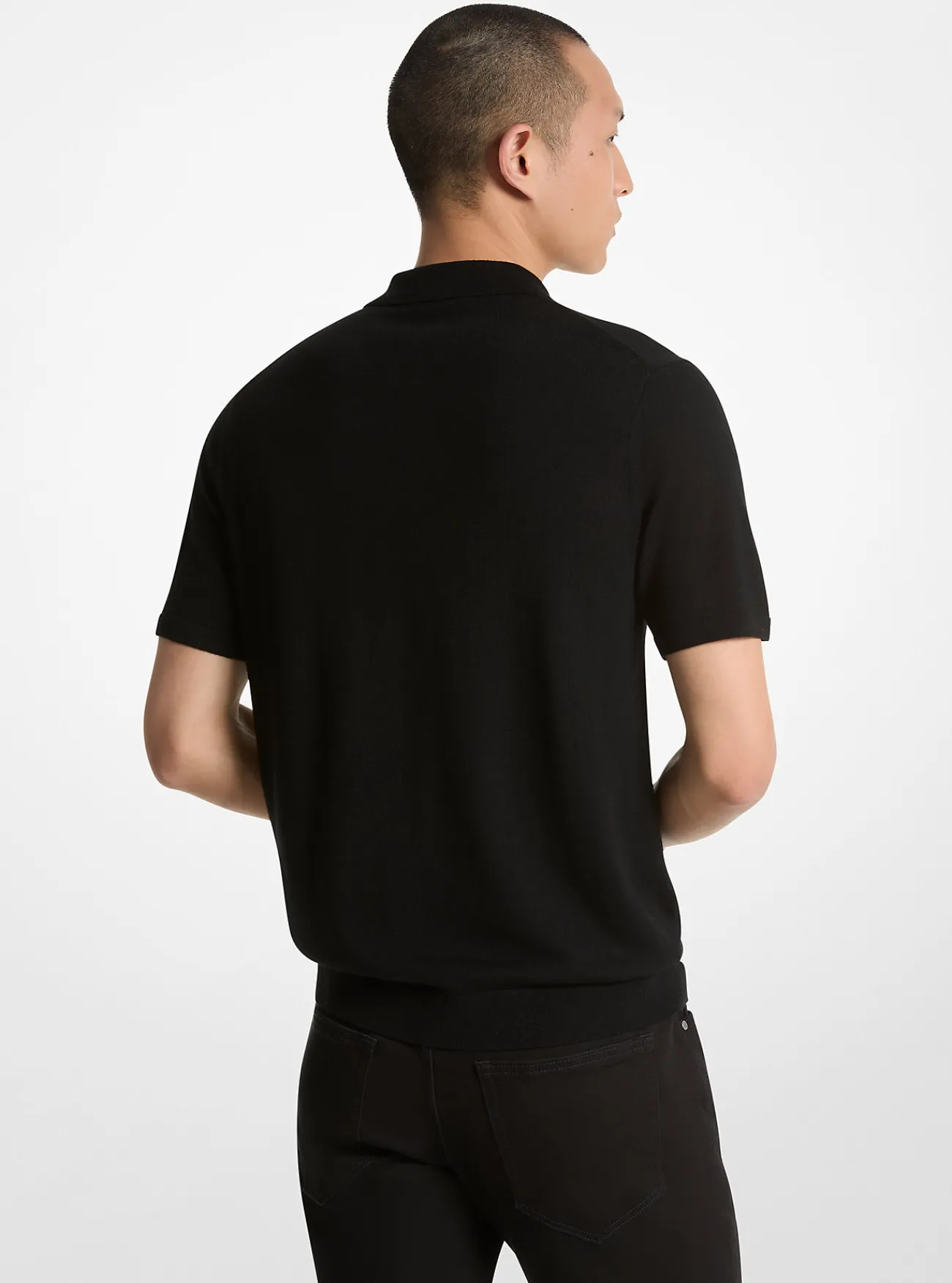 Michael Kors Poloshirt van merinowol ZWART Sale