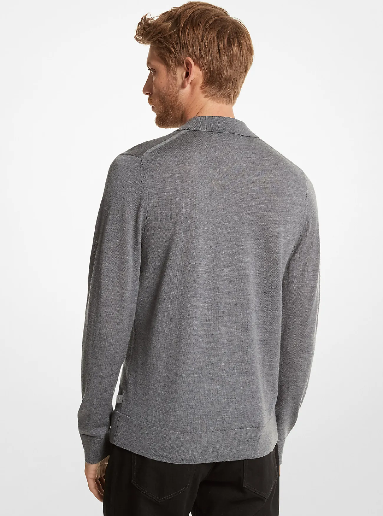 Michael Kors Polosweater van merinowol ASGRIJS Fashion